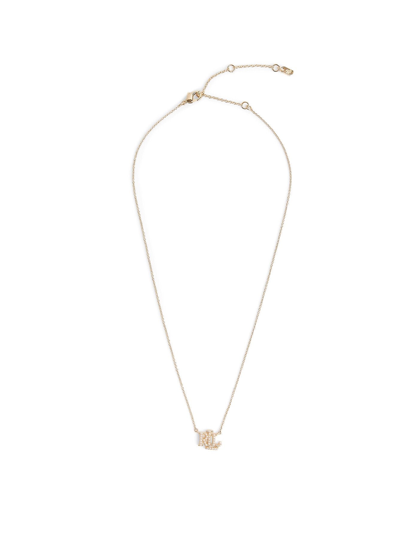 Lauren Ralph Lauren 16 Gold Logo Pendant