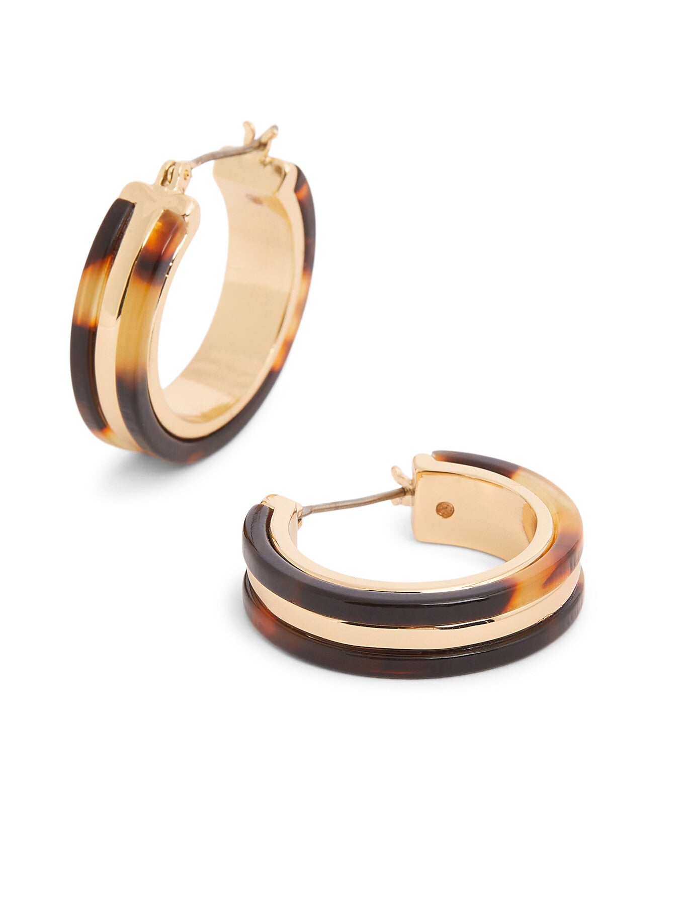 Lauren Ralph Lauren Tort Gold Hoop Earrings