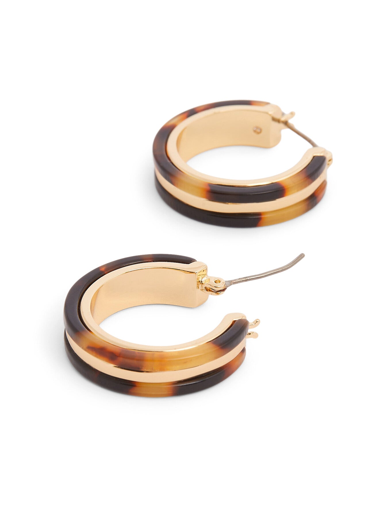 Lauren Ralph Lauren Tort Gold Hoop Earrings