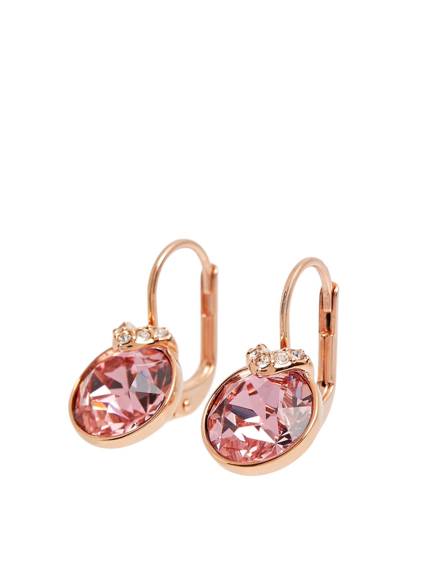 Bella V Round Cut Drop Earrings