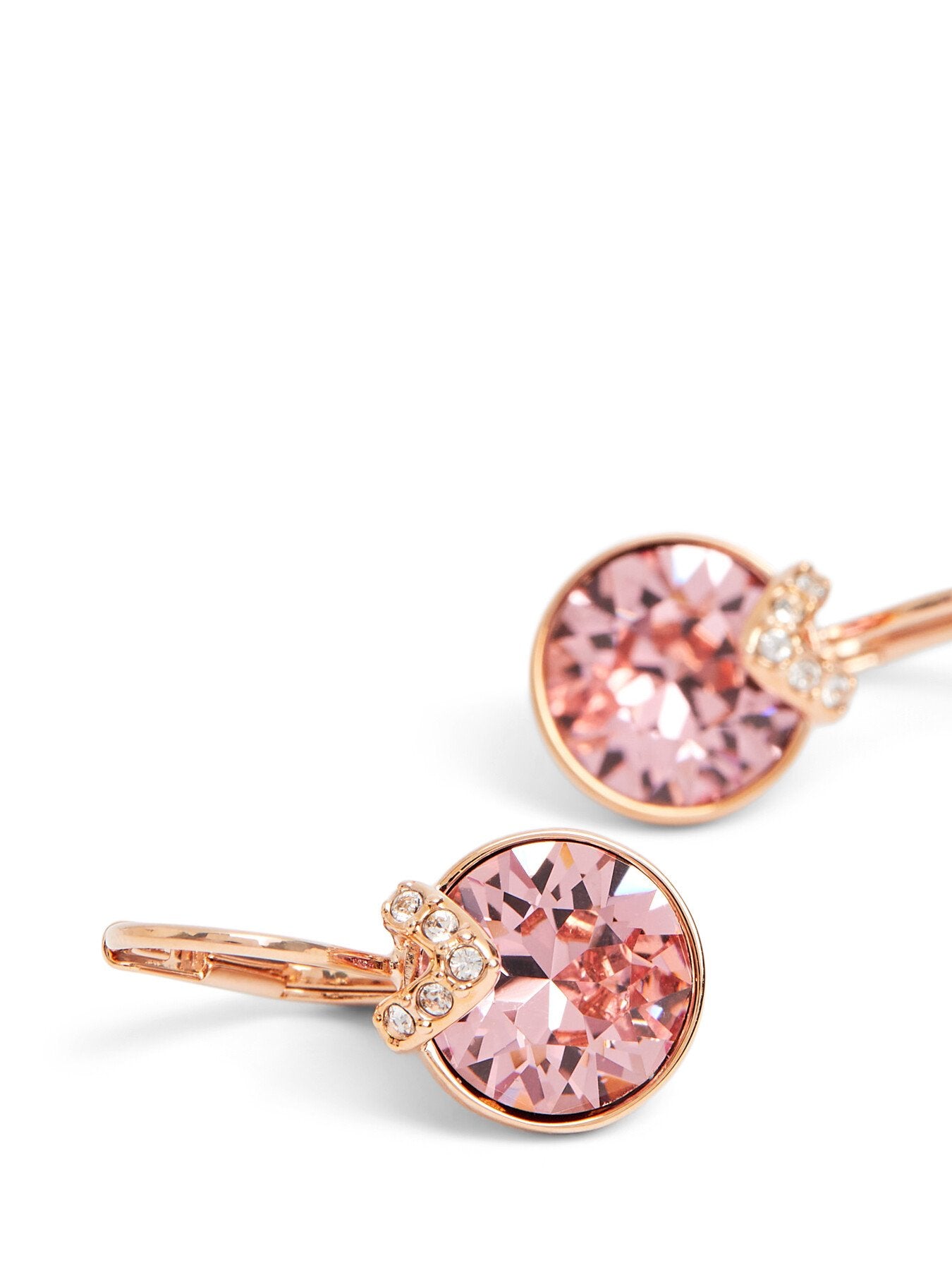 Bella V Round Cut Drop Earrings