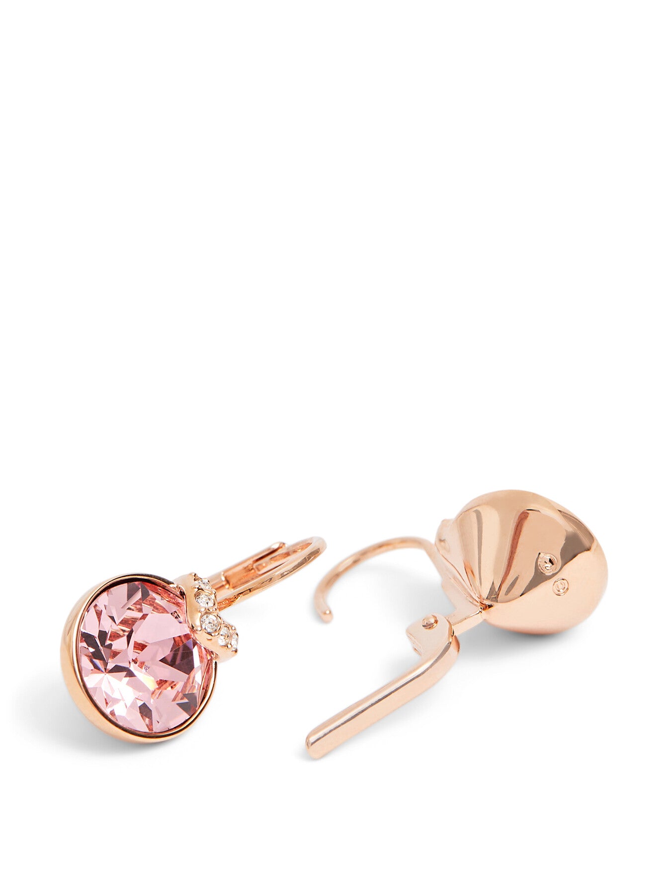Bella V Round Cut Drop Earrings