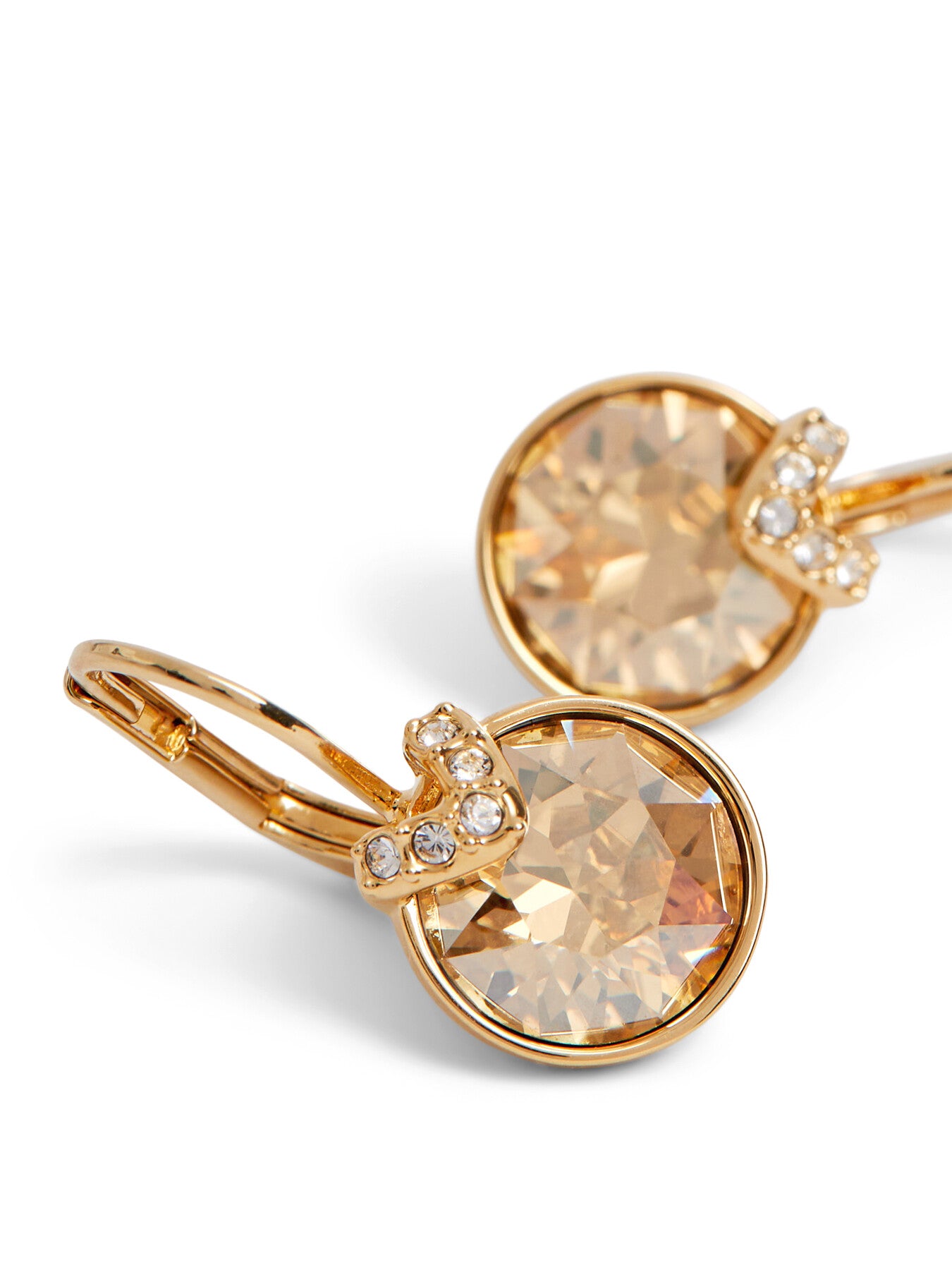 Bella V Round Cut Drop Earrings