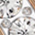White/Rose gold tone plated
