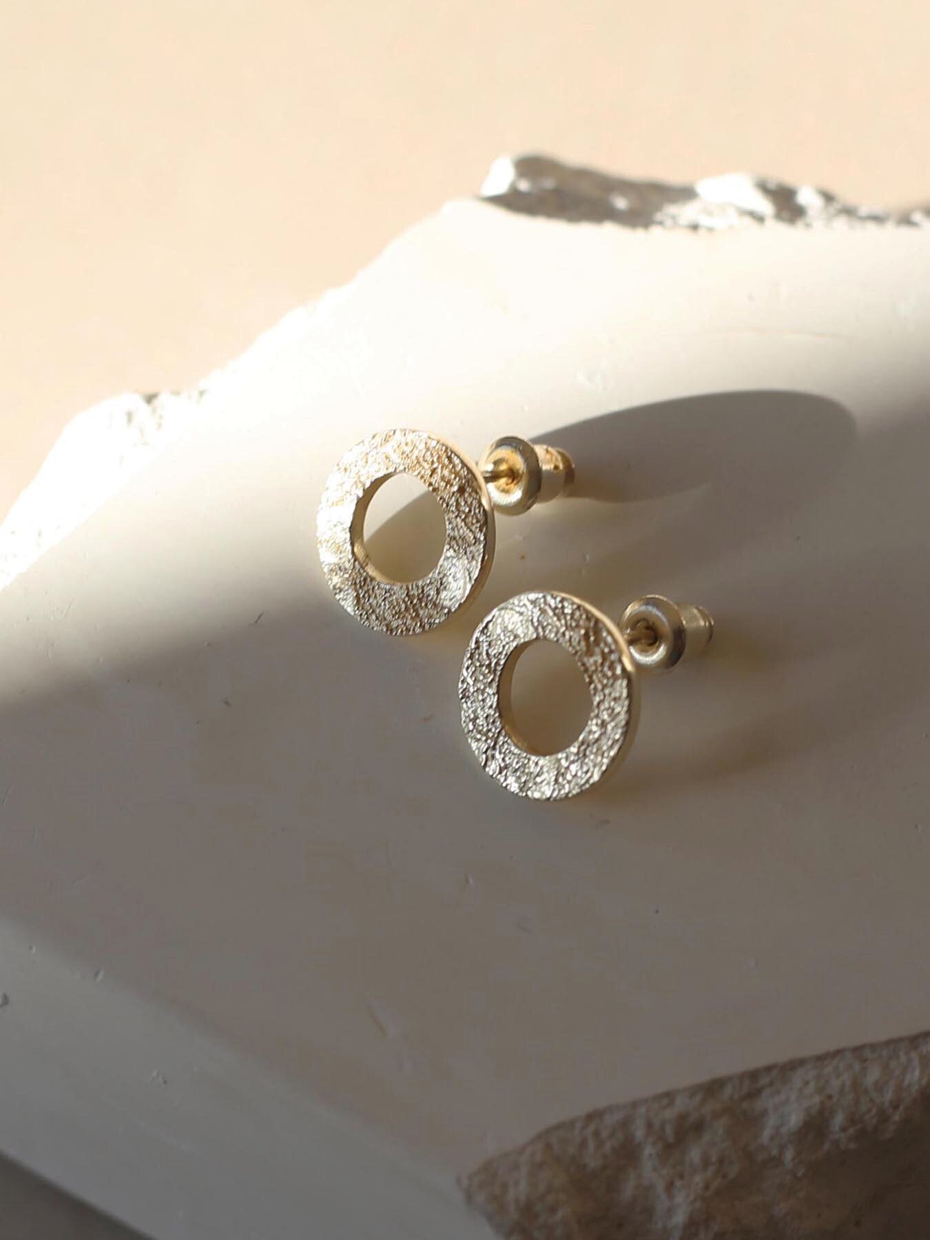 Mineral Earrings Gold