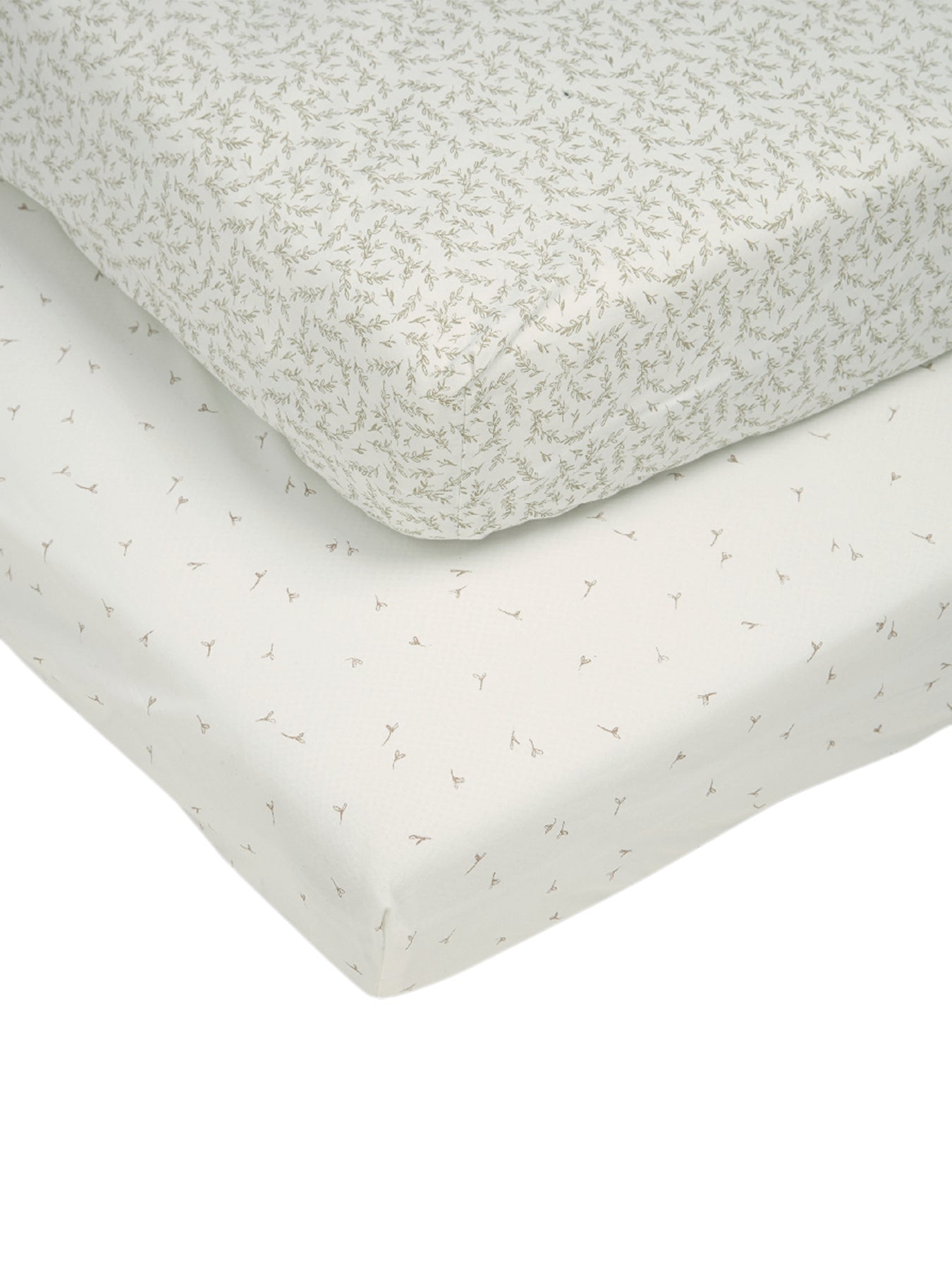 2 CotBed Fitted Sheets Seedling