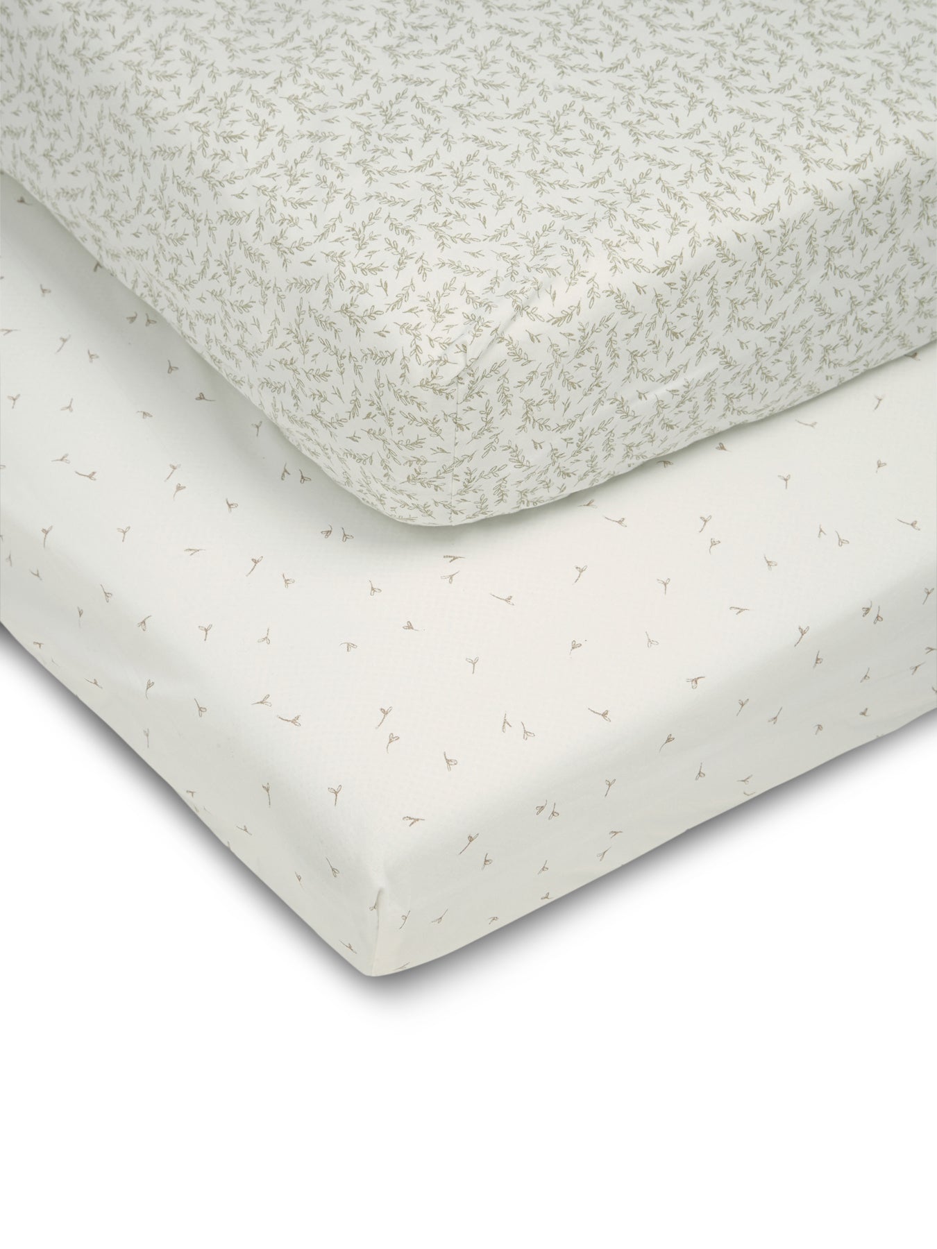 2 CotBed Fitted Sheets Seedling