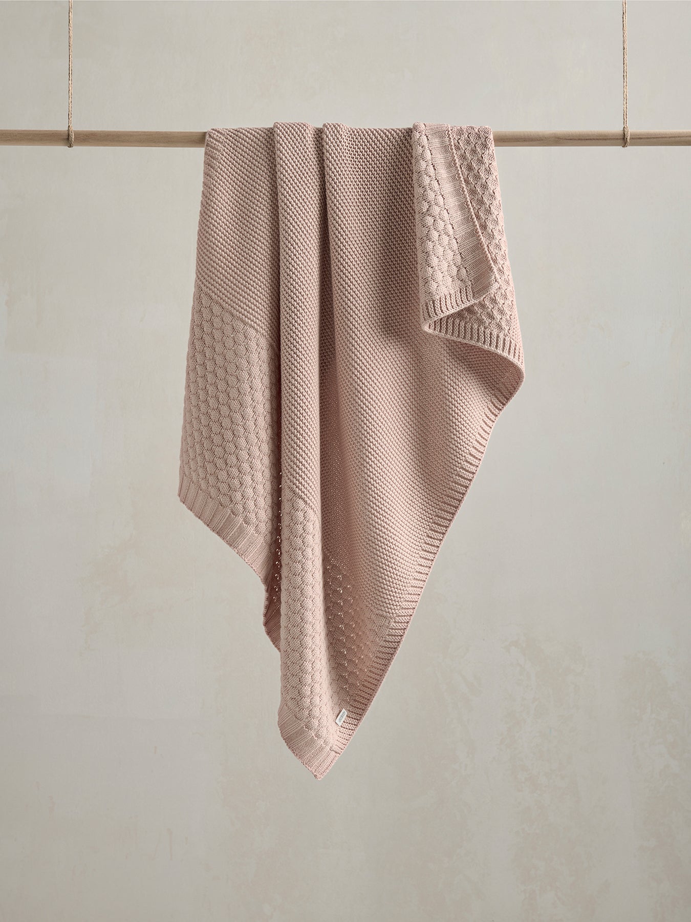 Knitted Blanket Bubble Pink