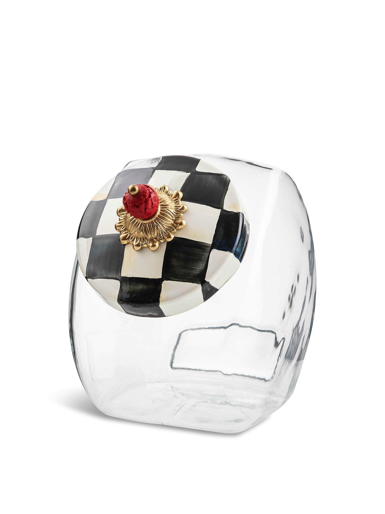 Cookie Jar with Courtly Check Enamel Lid