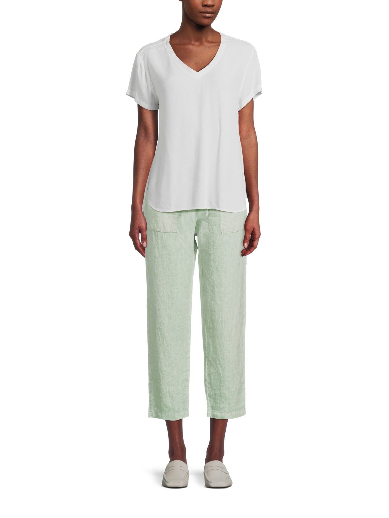 V NECK TEE