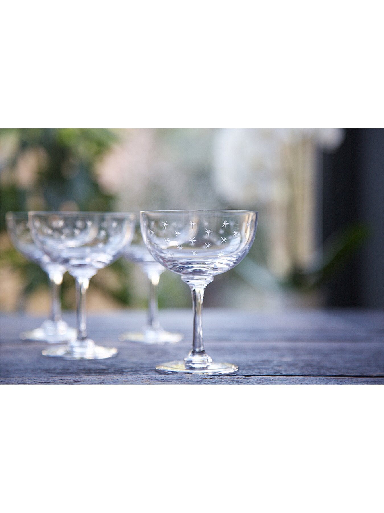 Crystal Champagne Saucers Stars S2