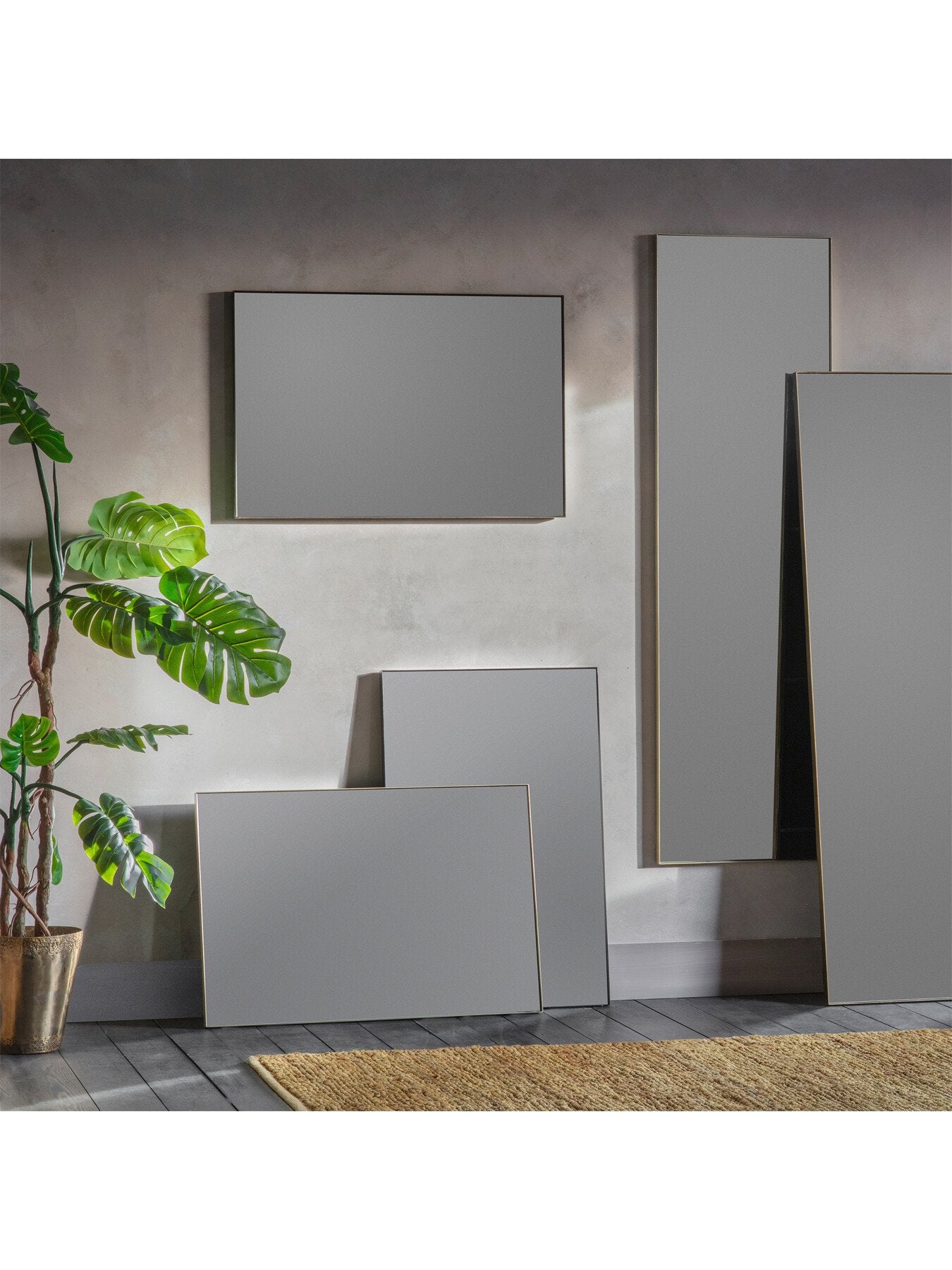 Harper Rectangular Mirror 90x60cm Black