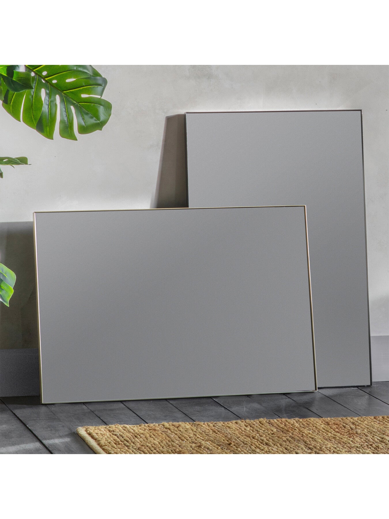Harper Rectangular Mirror 90x60cm Black