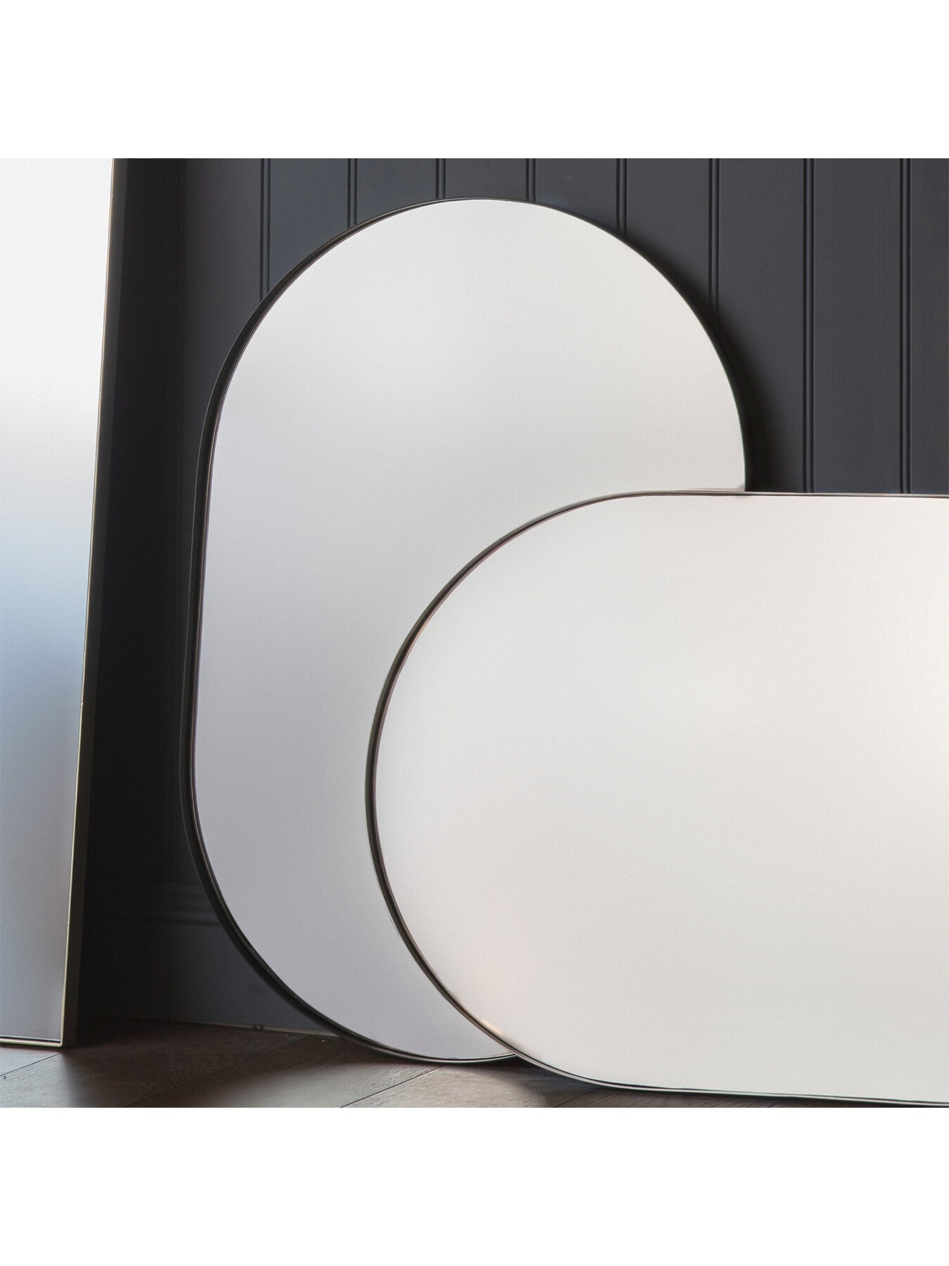 Harper Curved Mirror 90x60cm Black