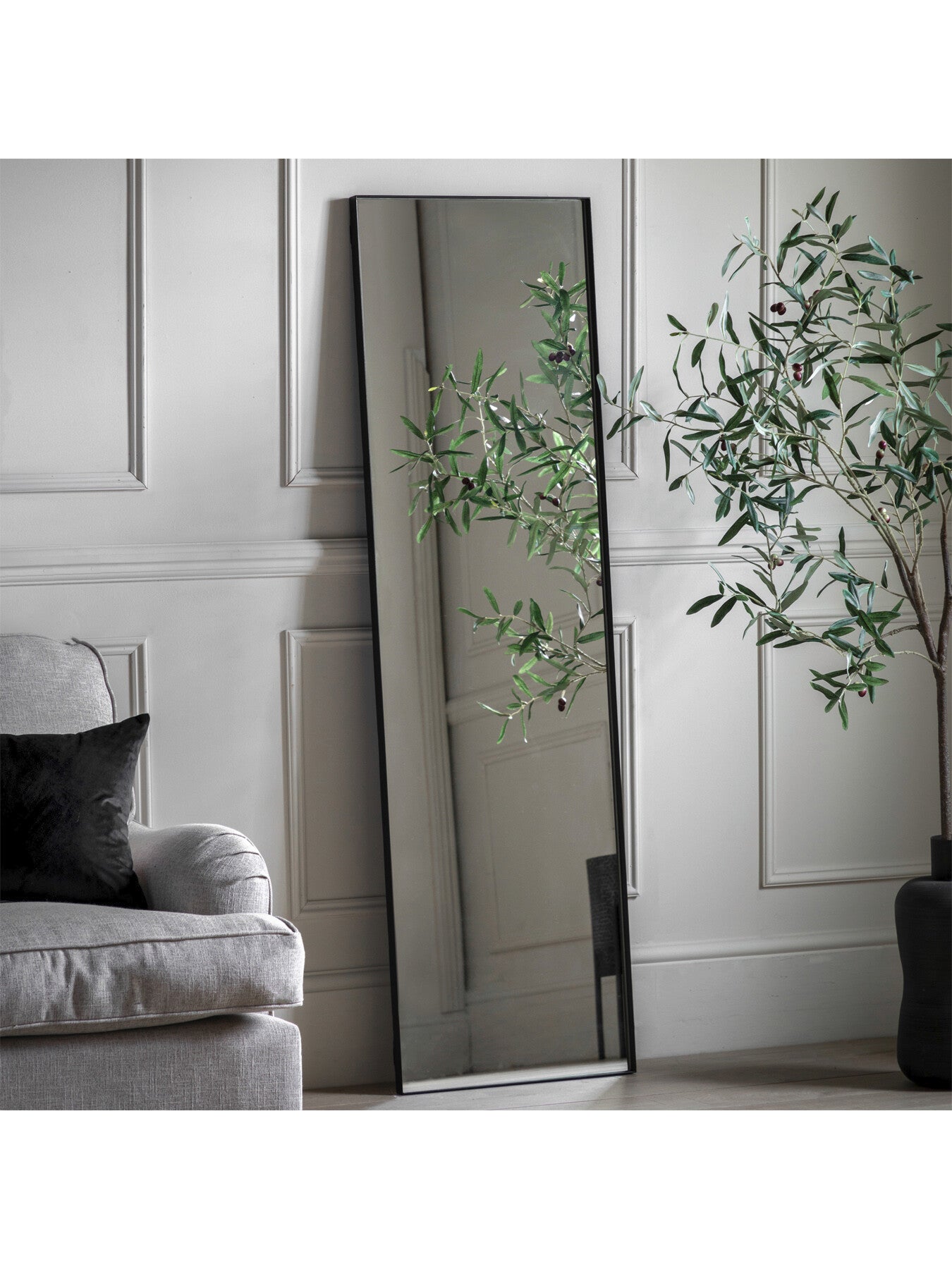 Harper Leaner Mirror 170x50cm Black