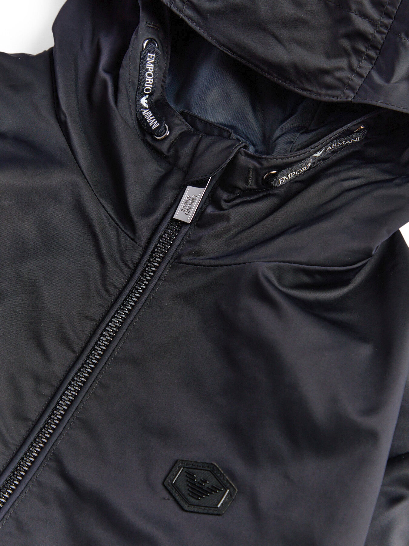 Blouson jacket with hood