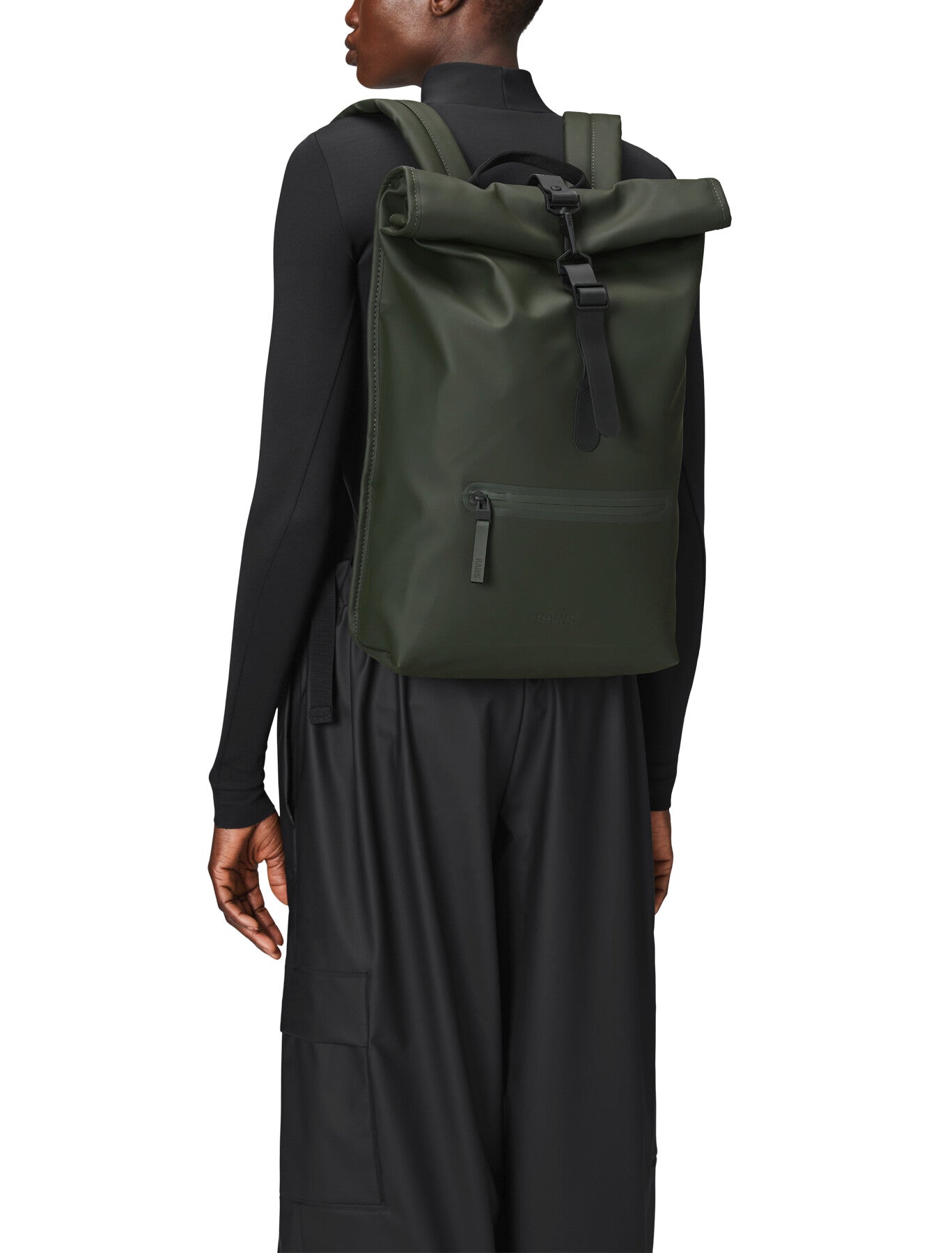 Rains Rolltop 48cm Rucksack W3 Green