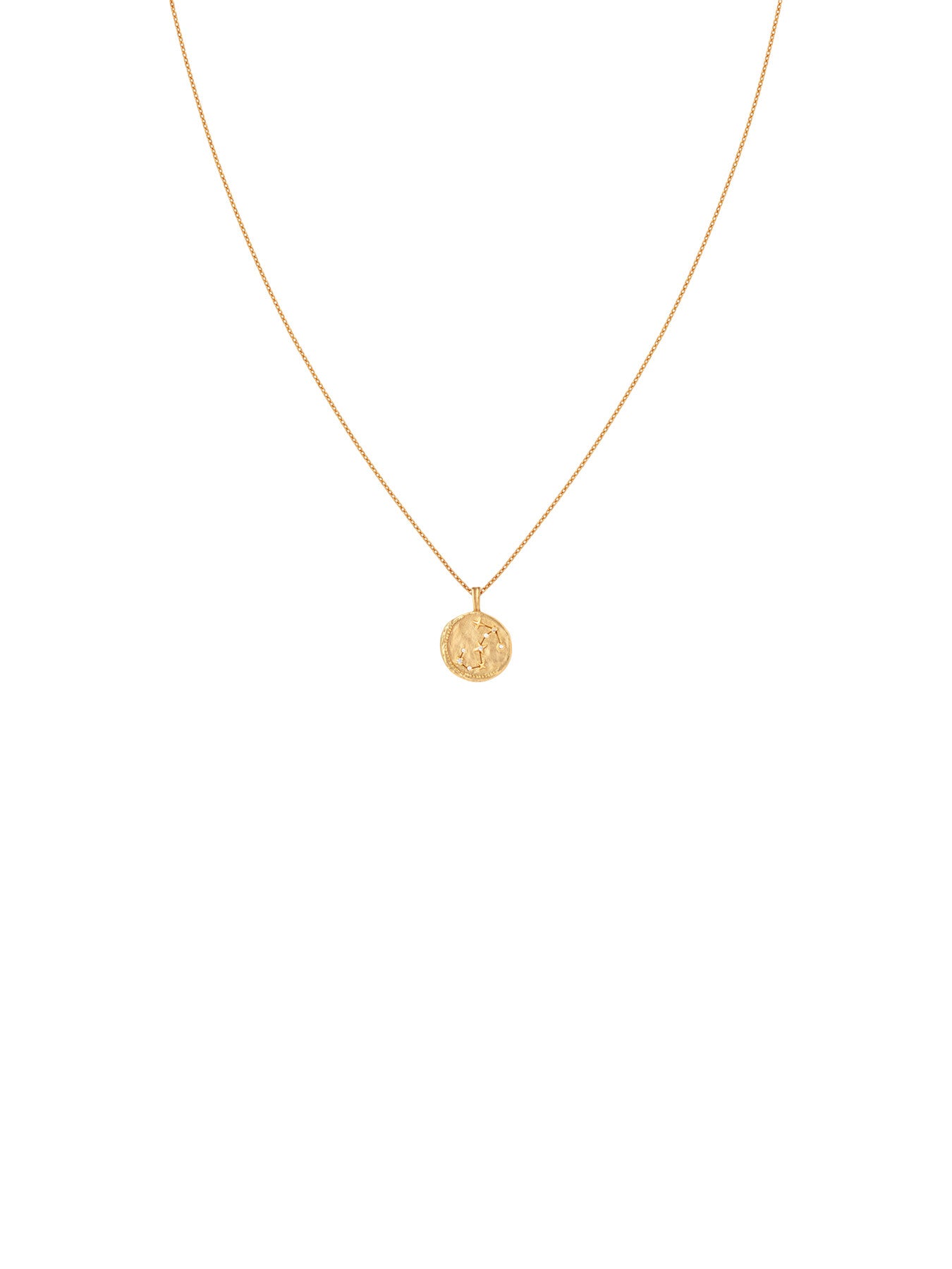 Scorpio Zodiac Pendant Necklace in Gold