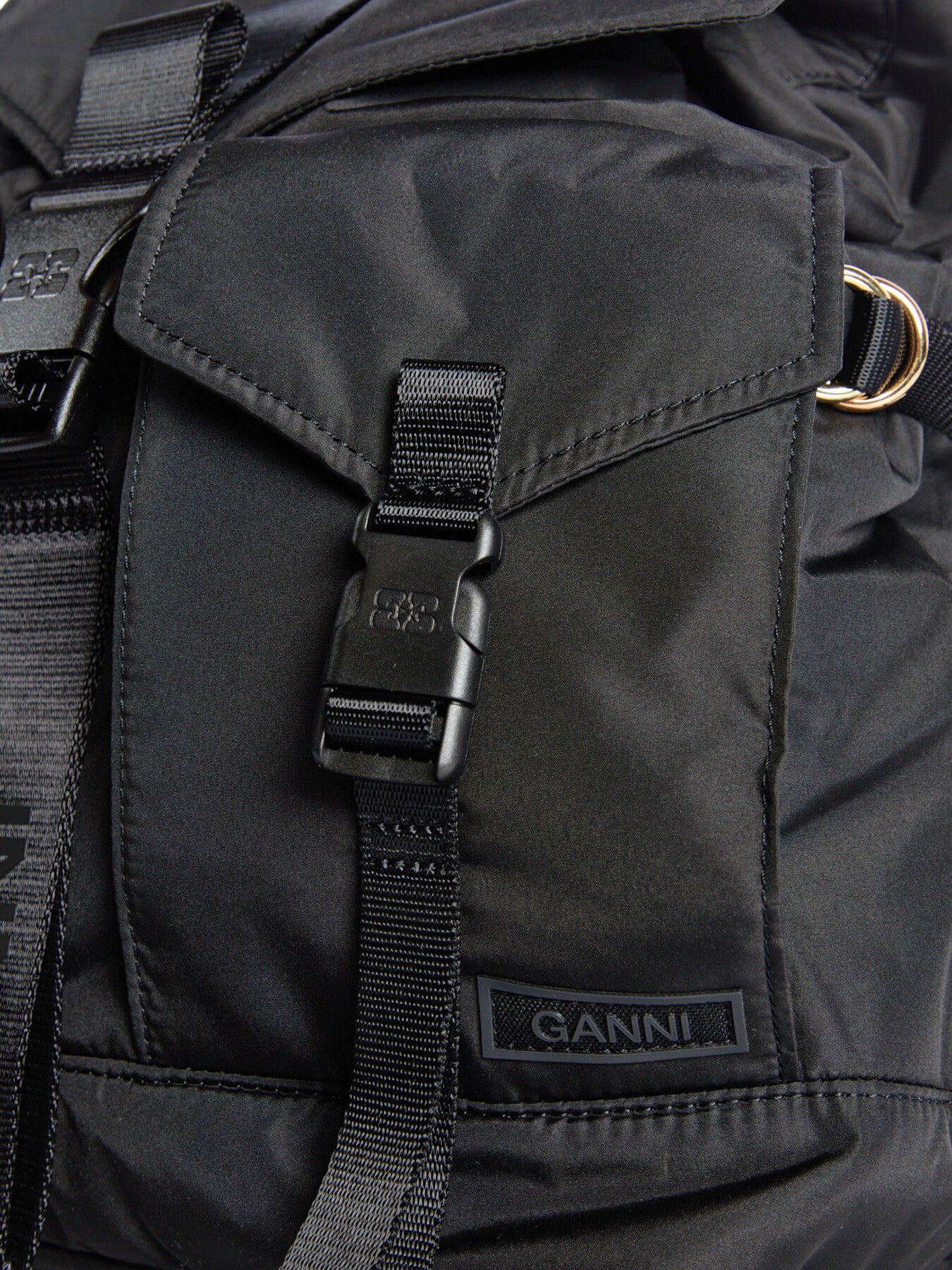 Recycled Tech Medium Backpack Black
