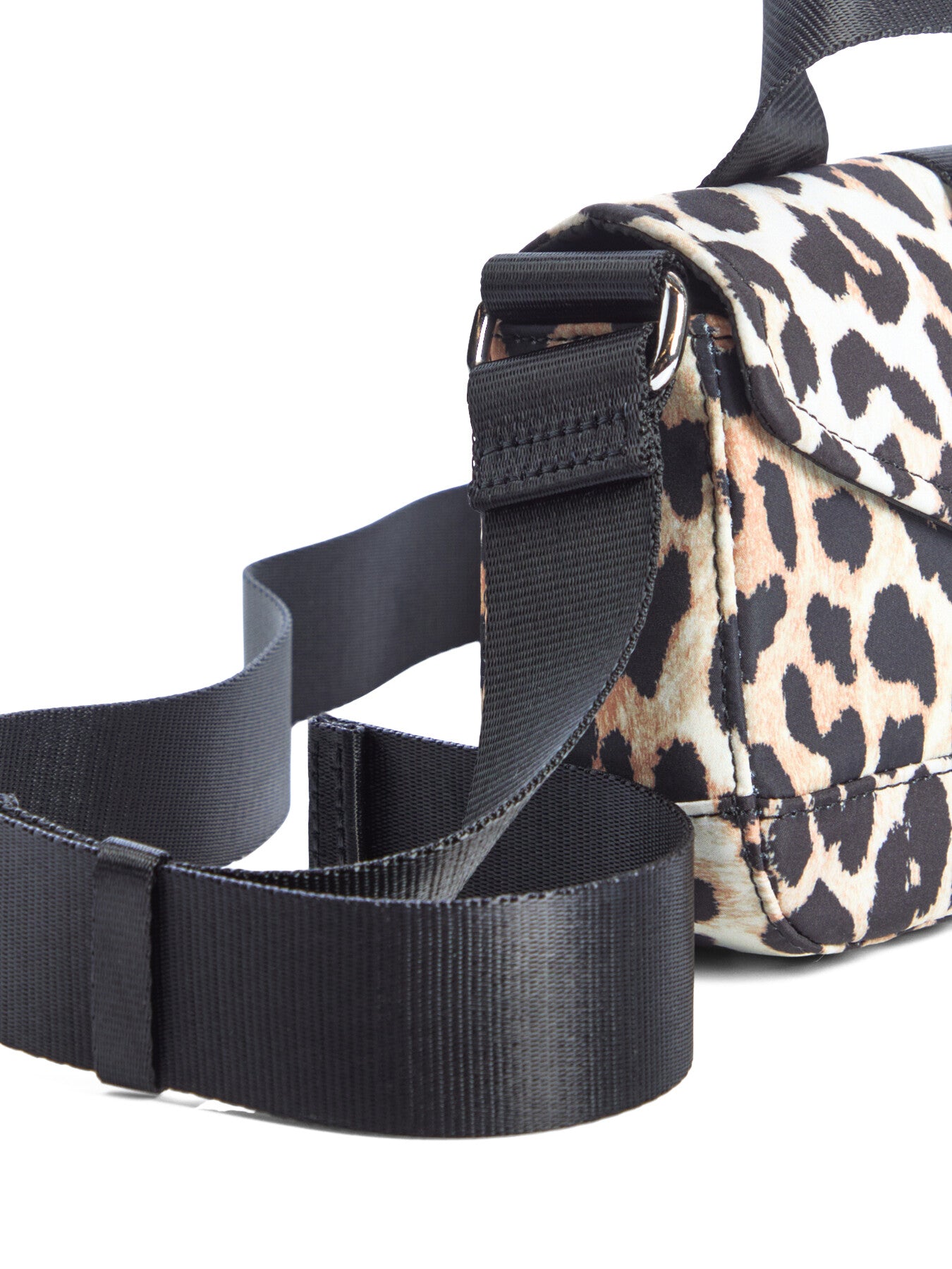 バッグ GAMNI RECYCLED TECH MINI SATCHEL LEOPARD Ganni Recycled Tech Mini Satchel Leopard | italist