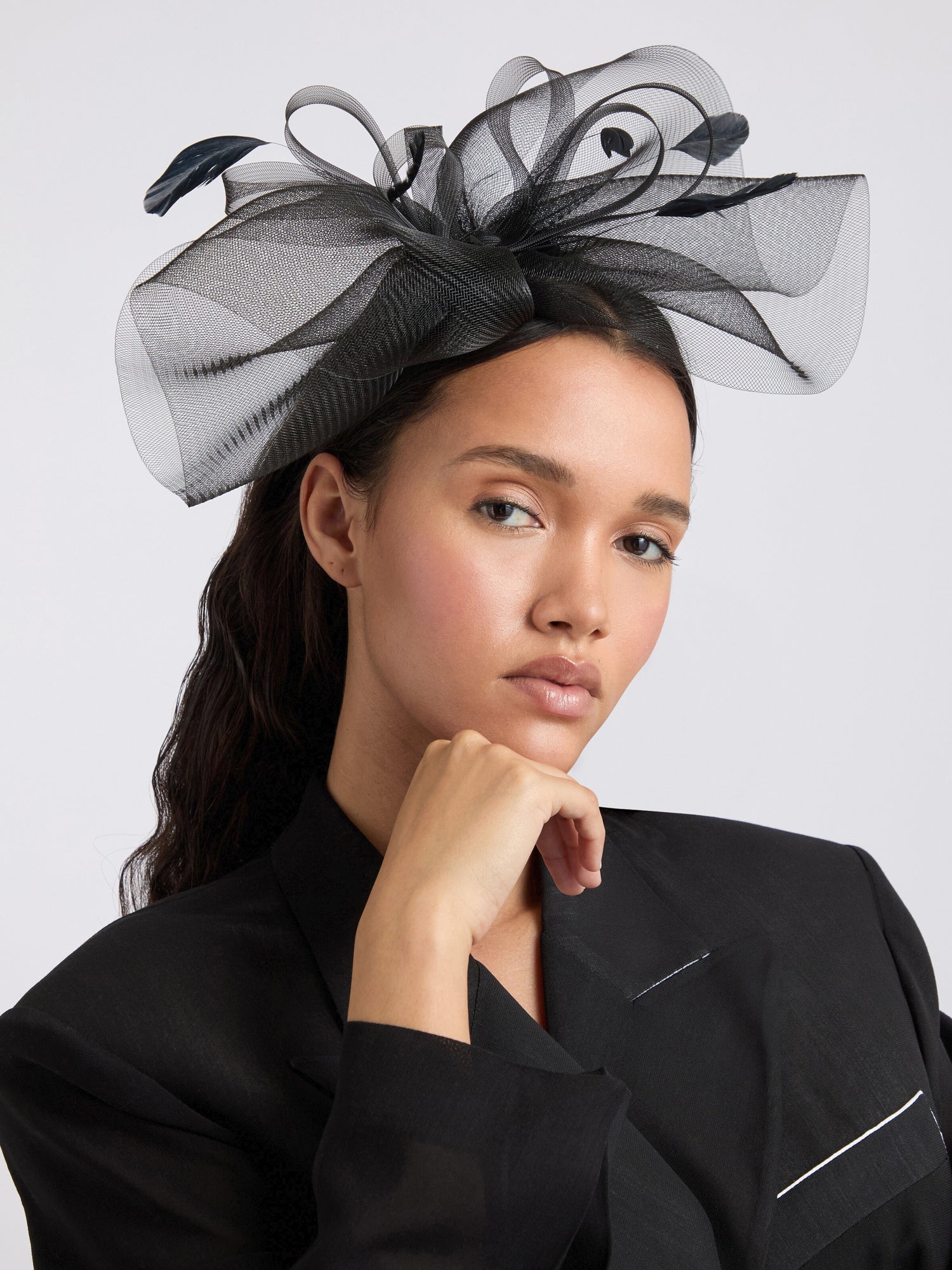 East to West Crin Rolled Bow Fascinator