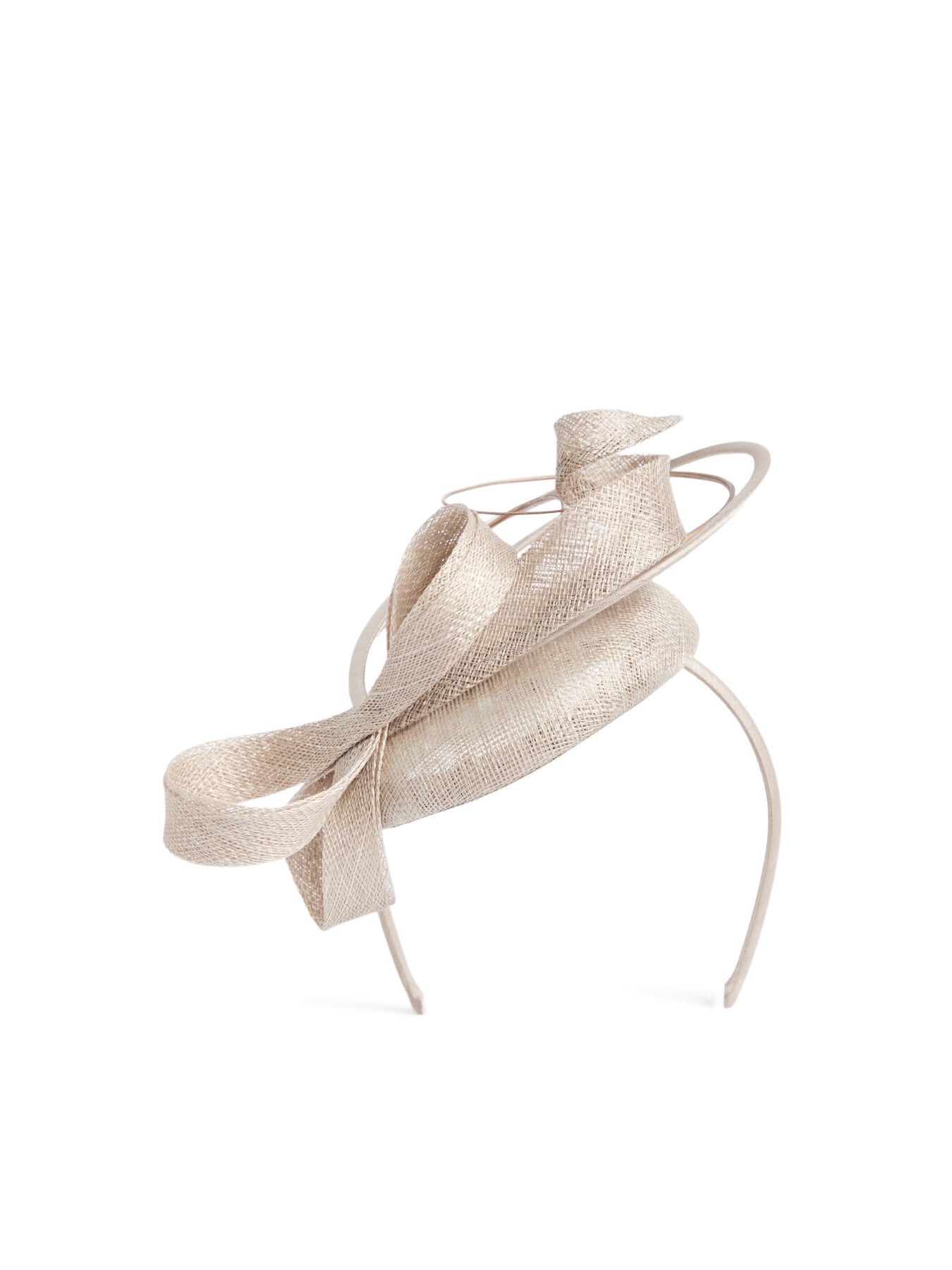 Loops and Quill Sinamay Button Fascinator