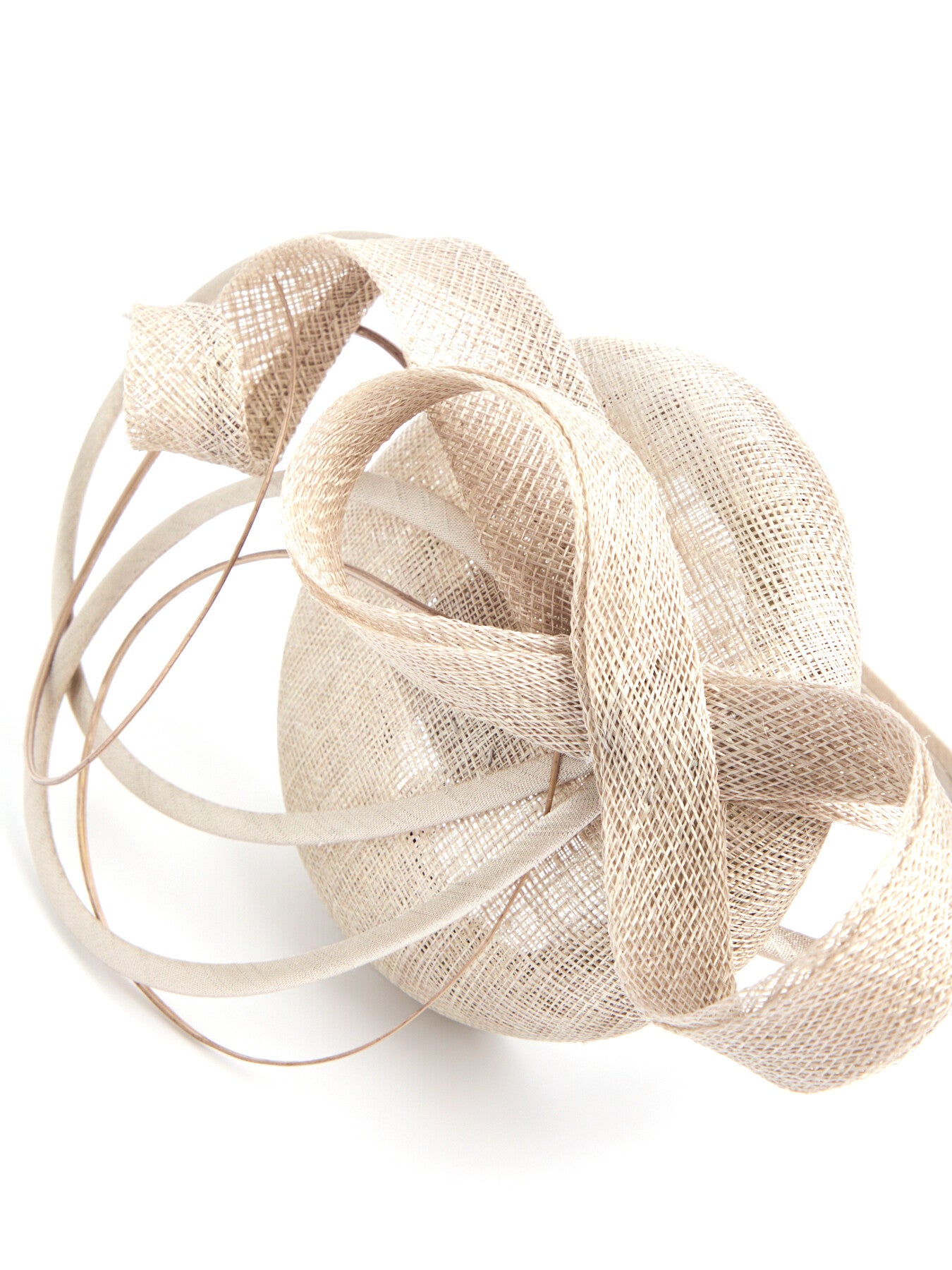 Loops and Quill Sinamay Button Fascinator