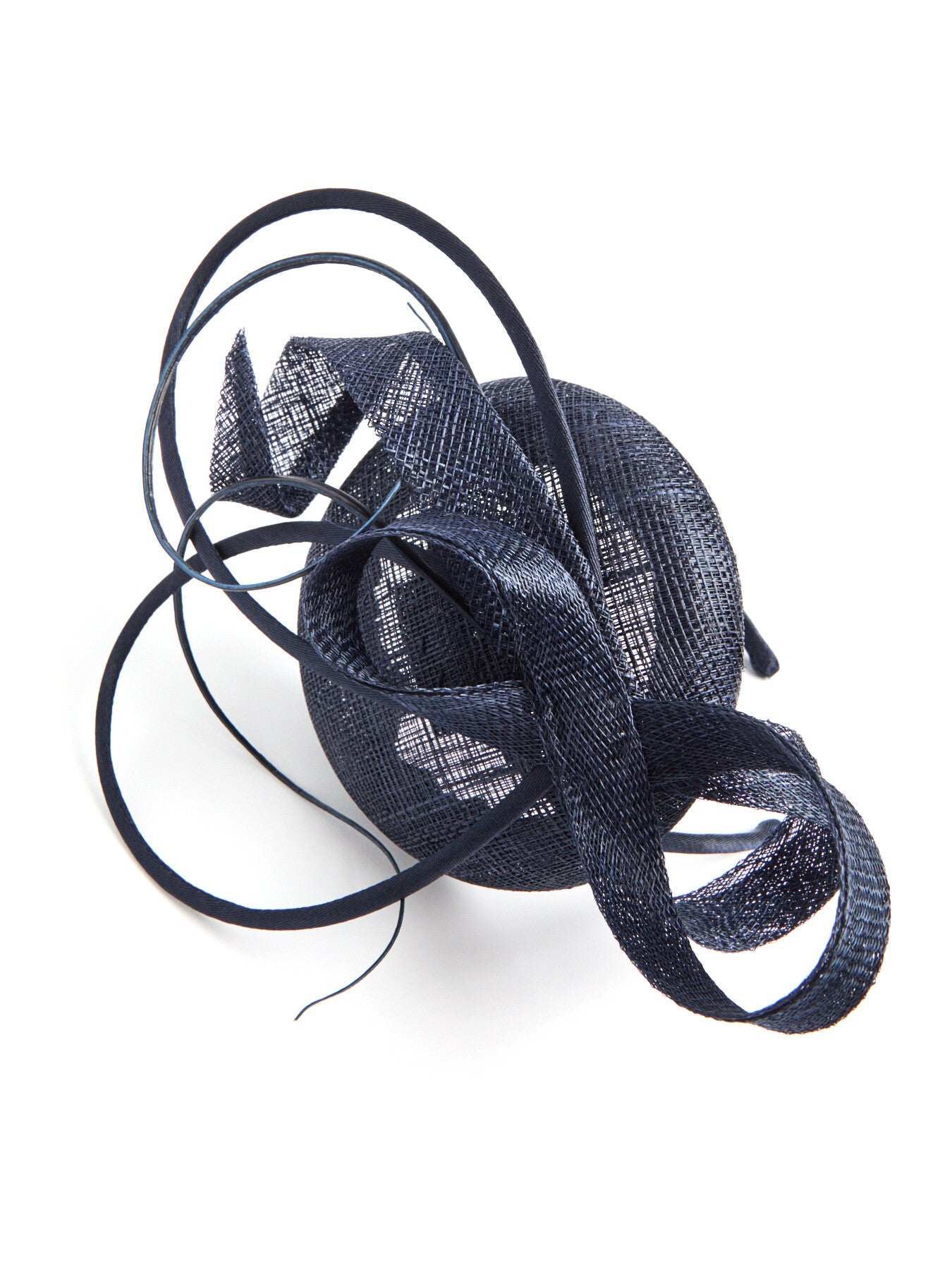 Loops and Quill Sinamay Button Fascinator