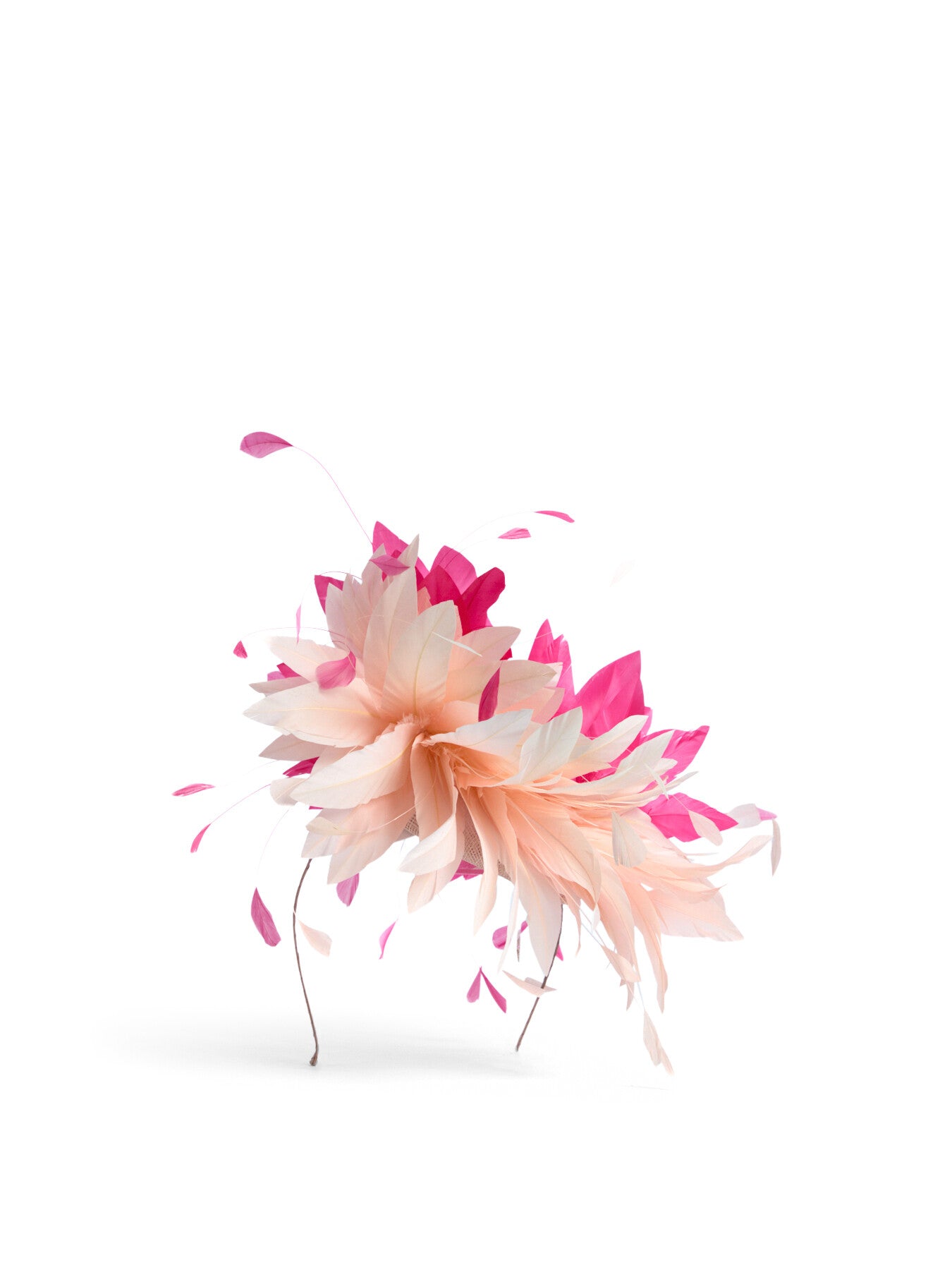 Button Beret with Goose Feathers Fascinator