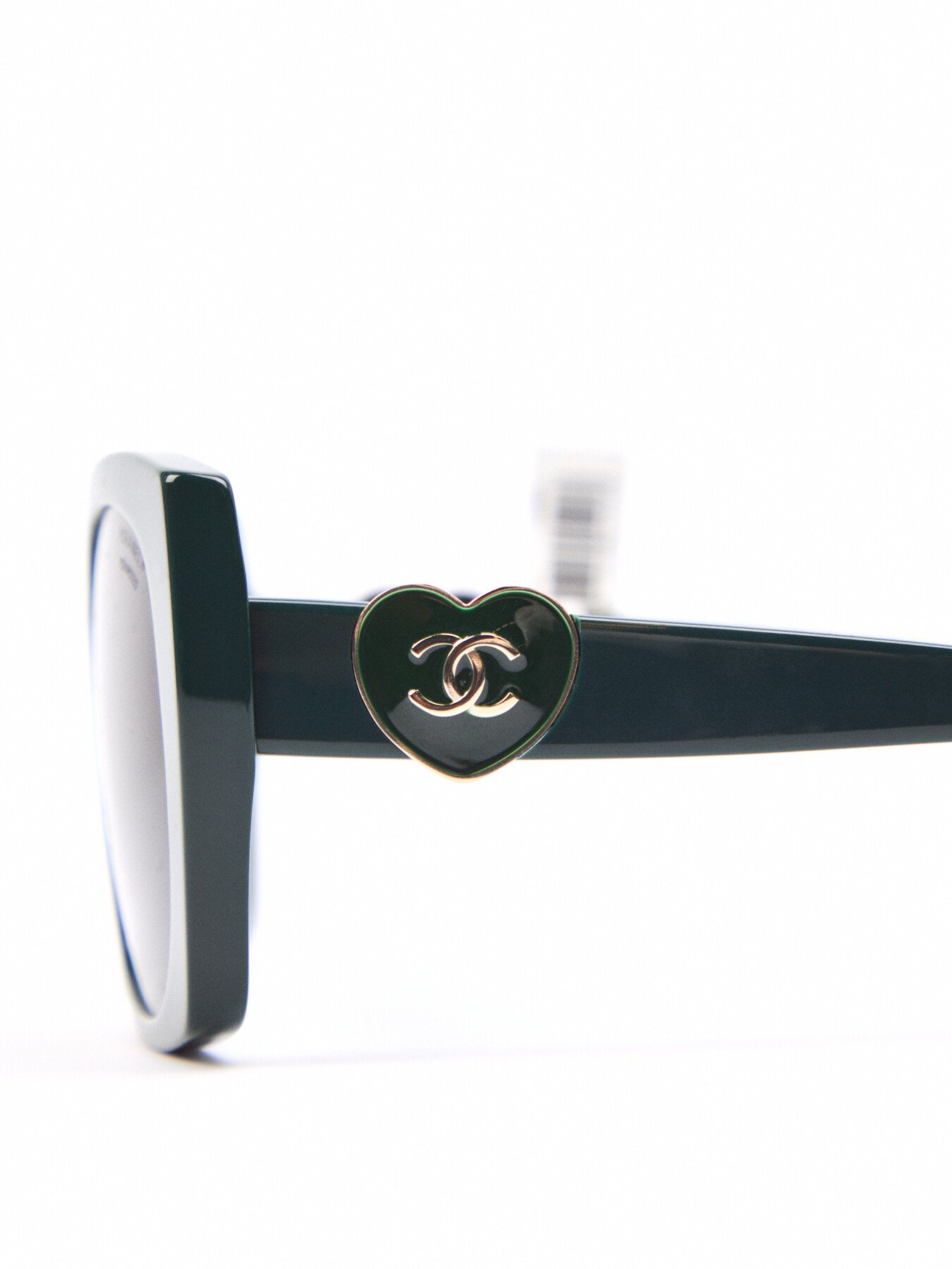 Coco Charms Heart Detail Square Acetate Sunglasses
