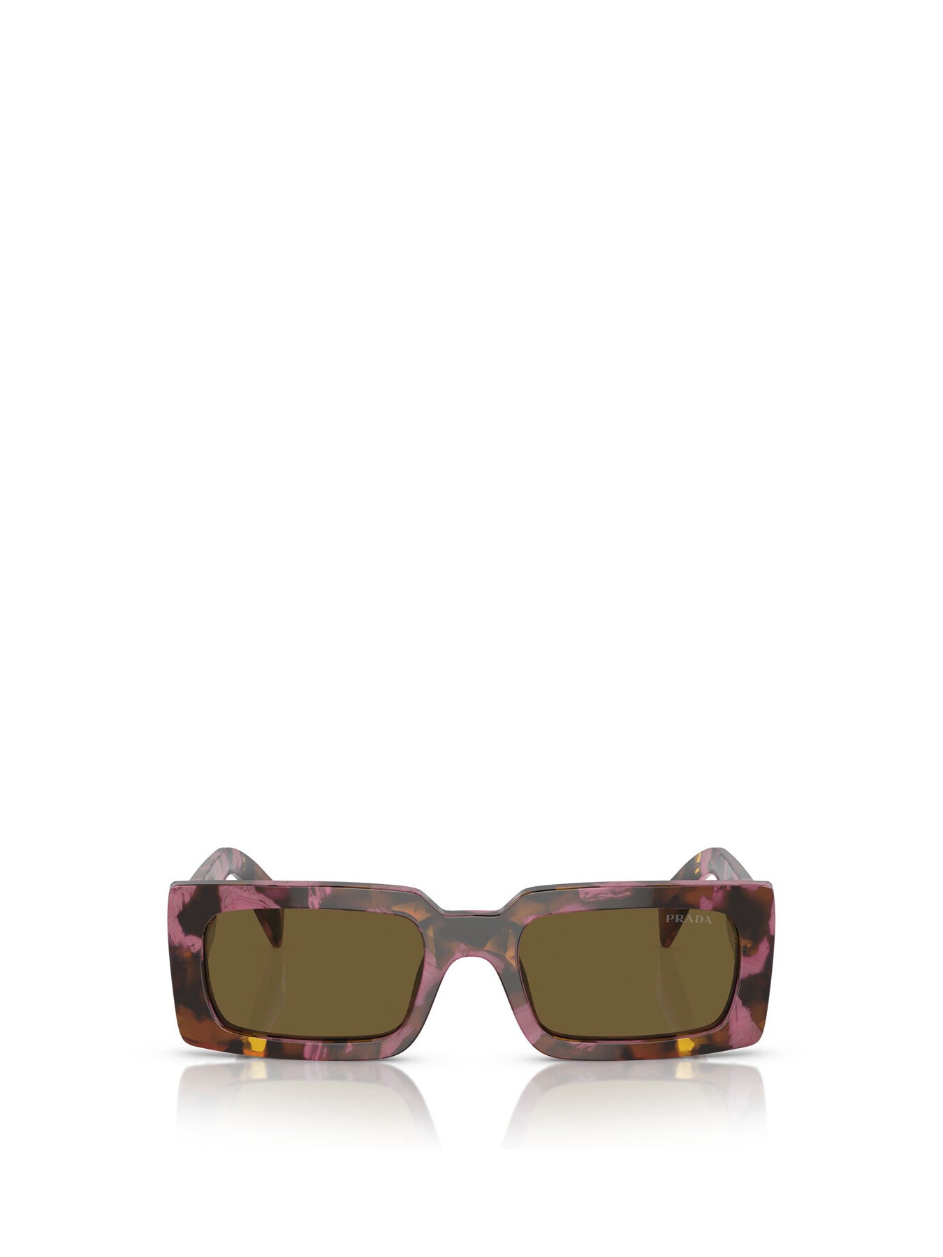 PR A07S Rectangular Slim Frame Acetate Sunglasses