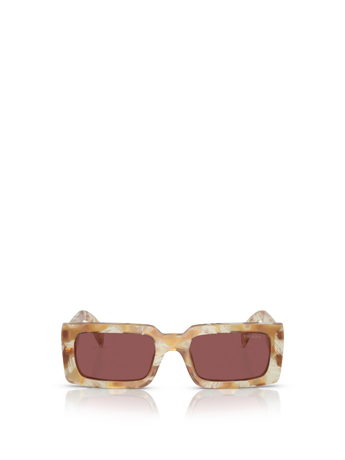 PR A07S Rectangular Slim Frame Acetate Sunglasses