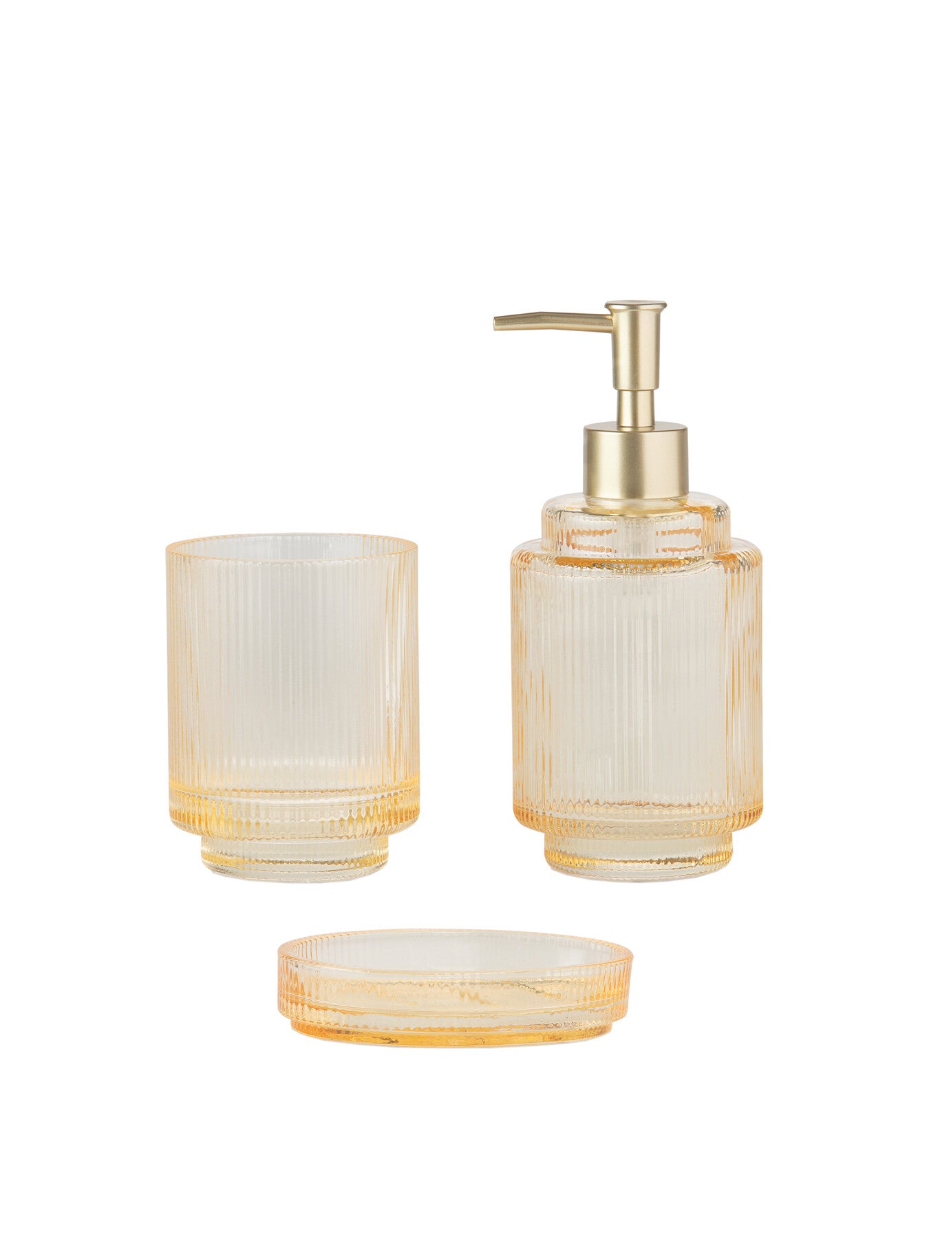 Yellow Glass Bathroom Soap Dish