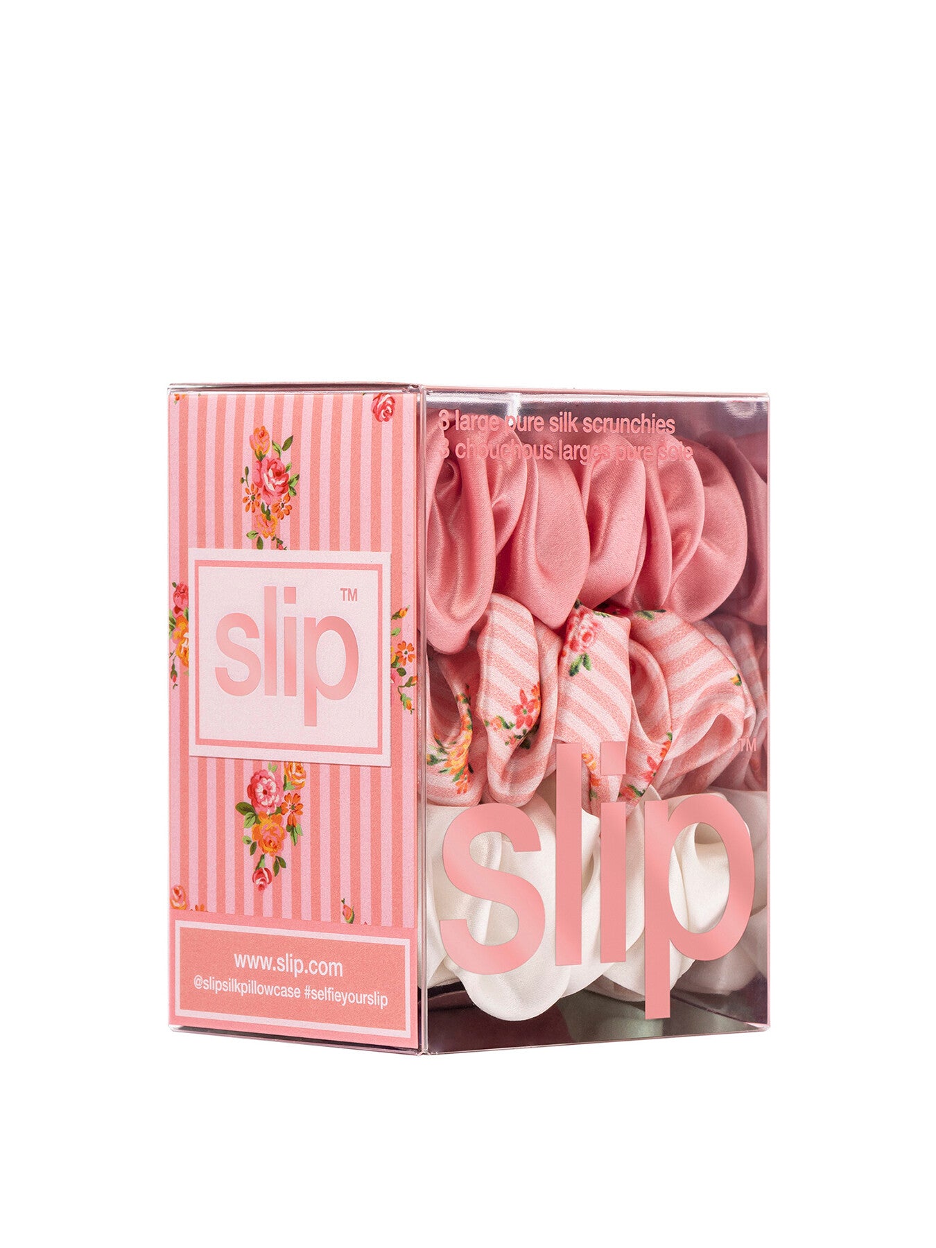 Petal Pure Silk Large Scrunchies Set of 3