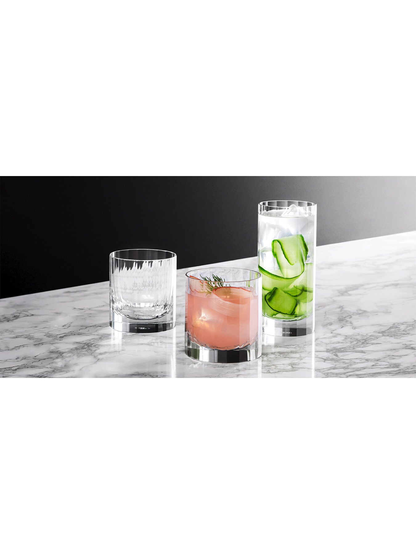 Fluted Double Old Fashioned Glass Tumbler