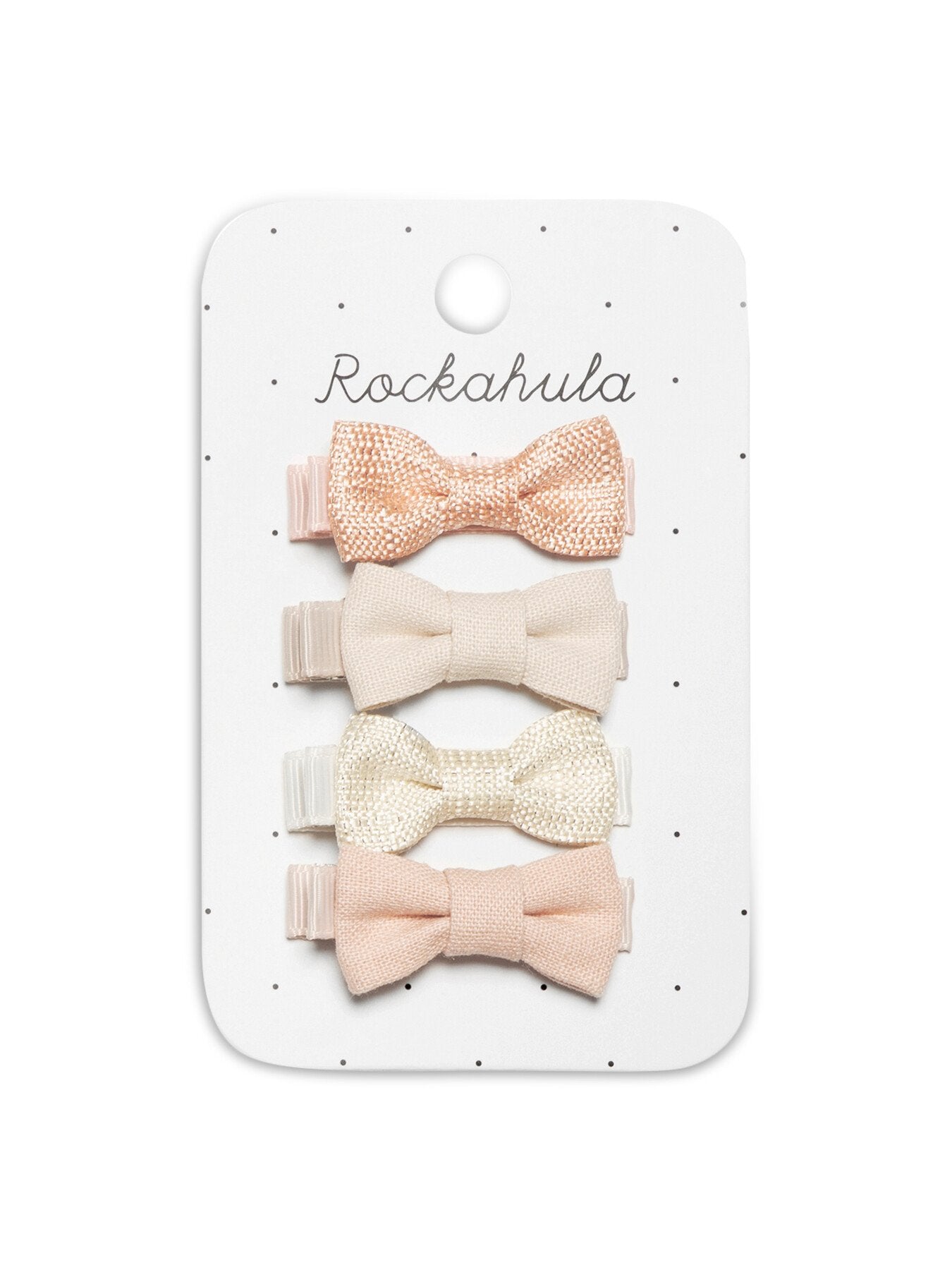 Flora Linen Mini Bow Clips