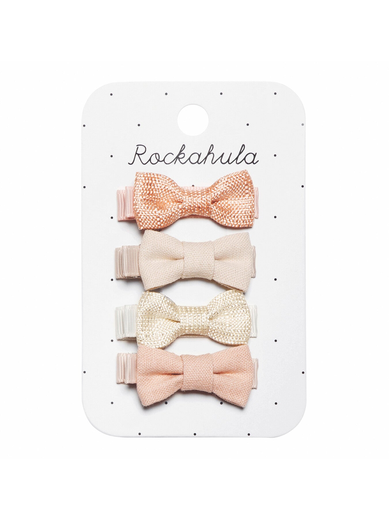 Flora Linen Mini Bow Clips