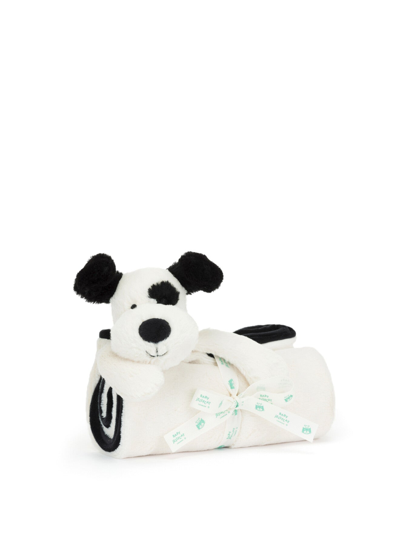 Bashful Black Cream Puppy Blankie