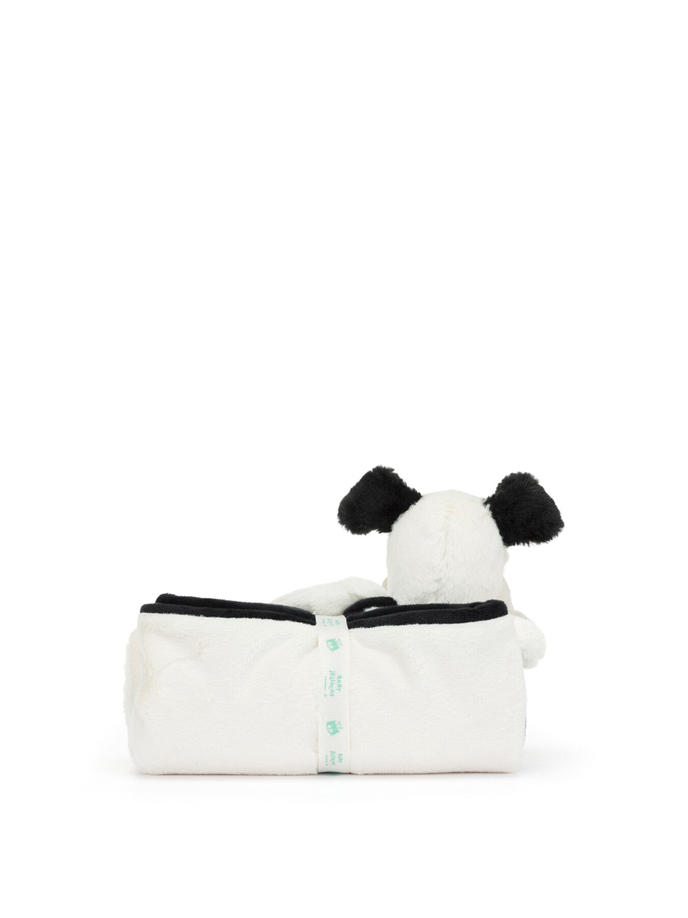 Bashful Black Cream Puppy Blankie
