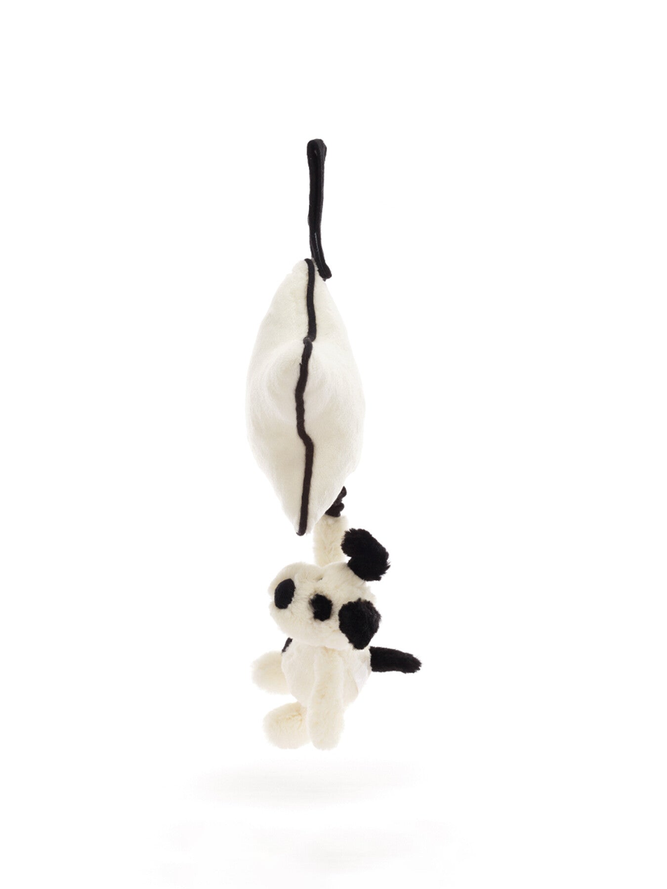 Bashful Black Cream Puppy Musical Pull