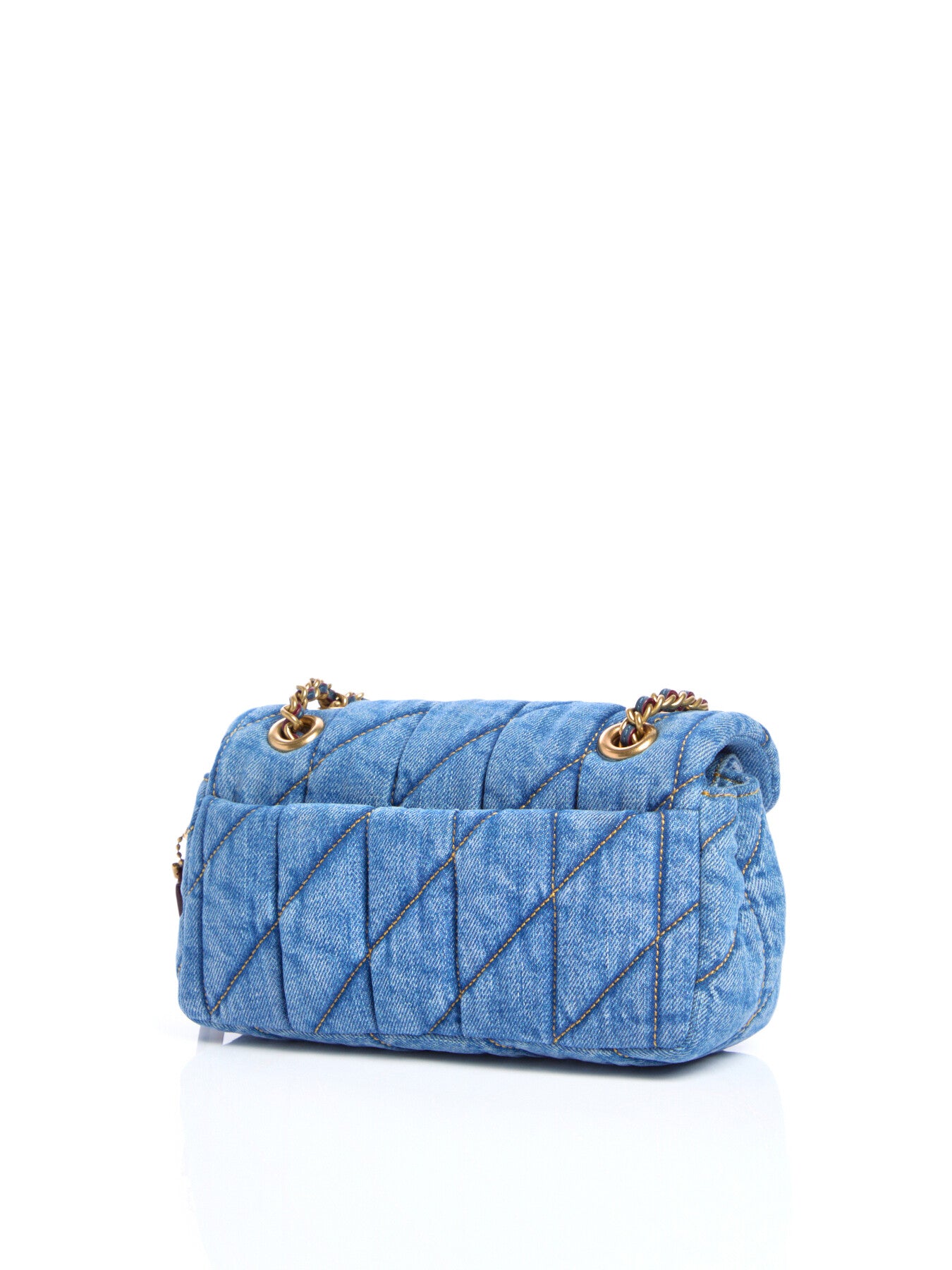 Tabby Quilted Shoulder Bag 20 Denim