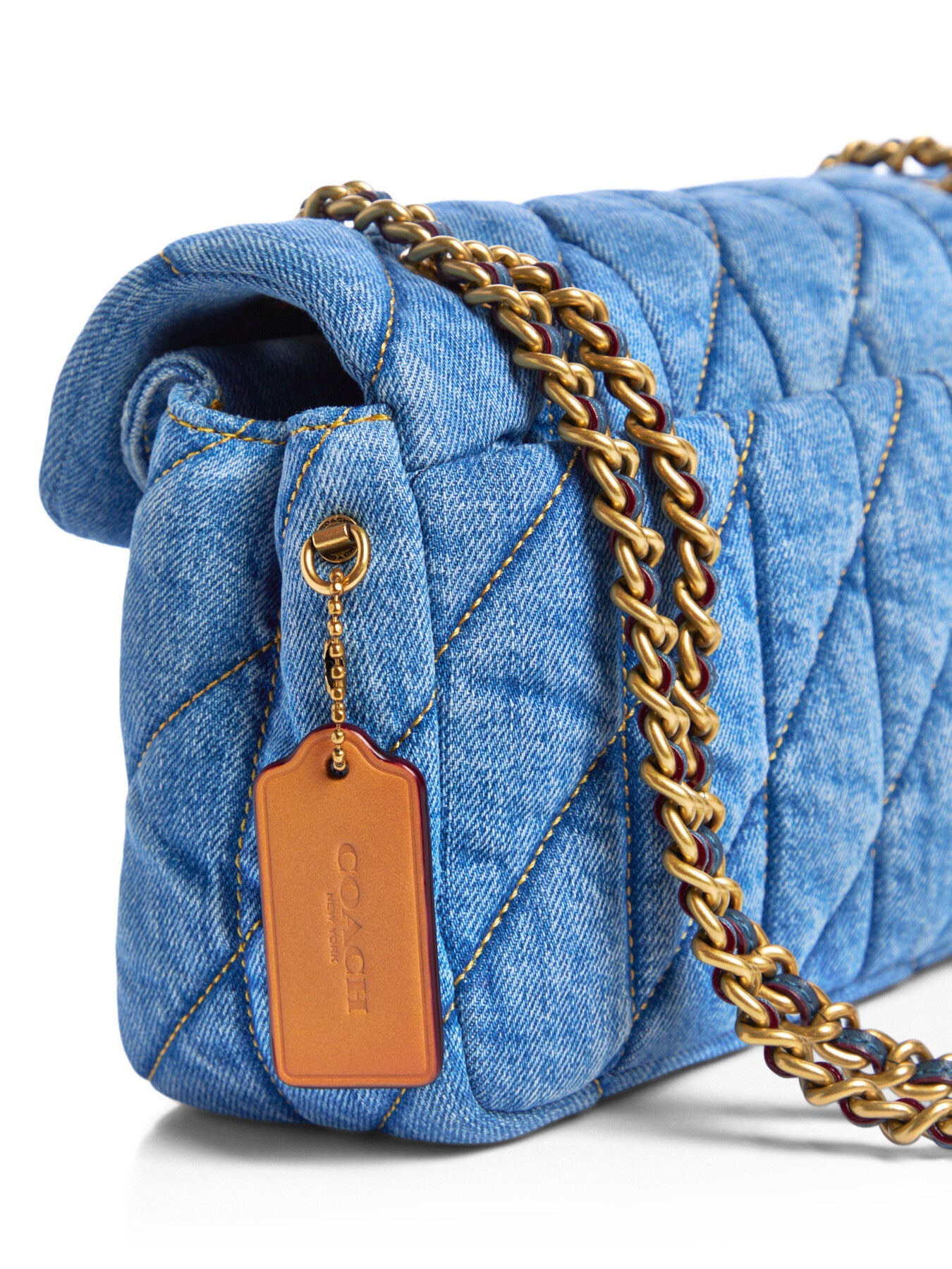 Tabby Quilted Shoulder Bag 26 Denim
