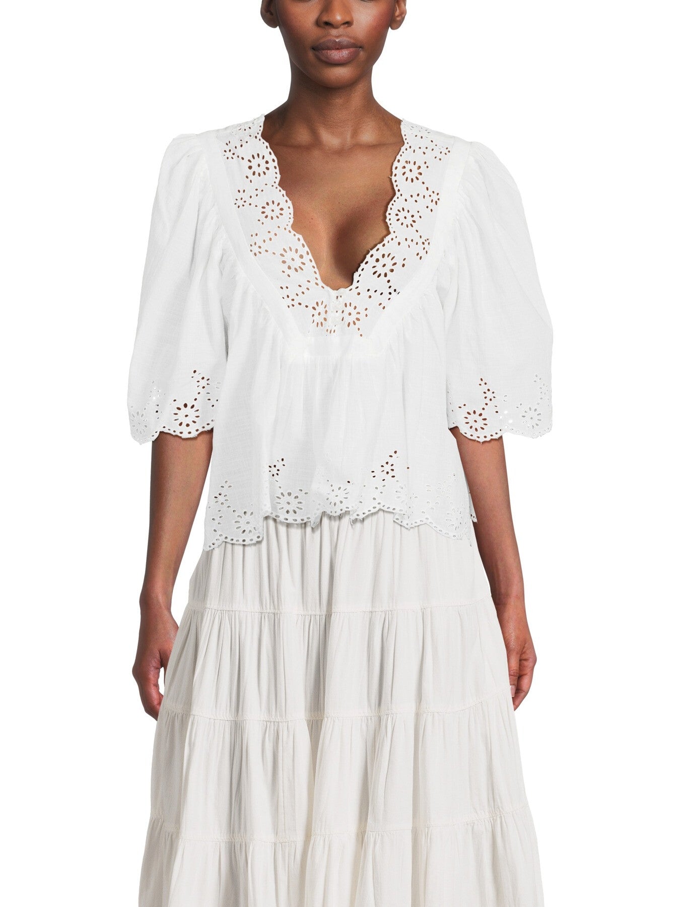 Costa Eyelet Top