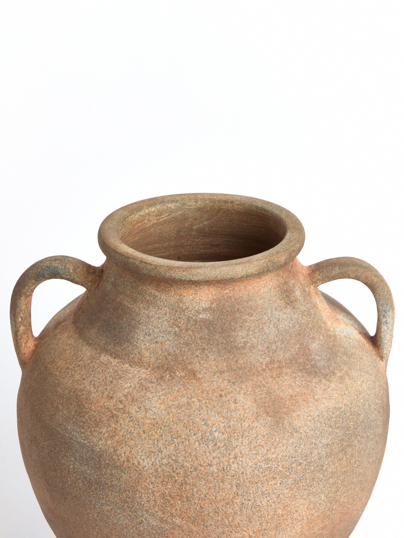 Mottle Effect Terracotta Handle Vase