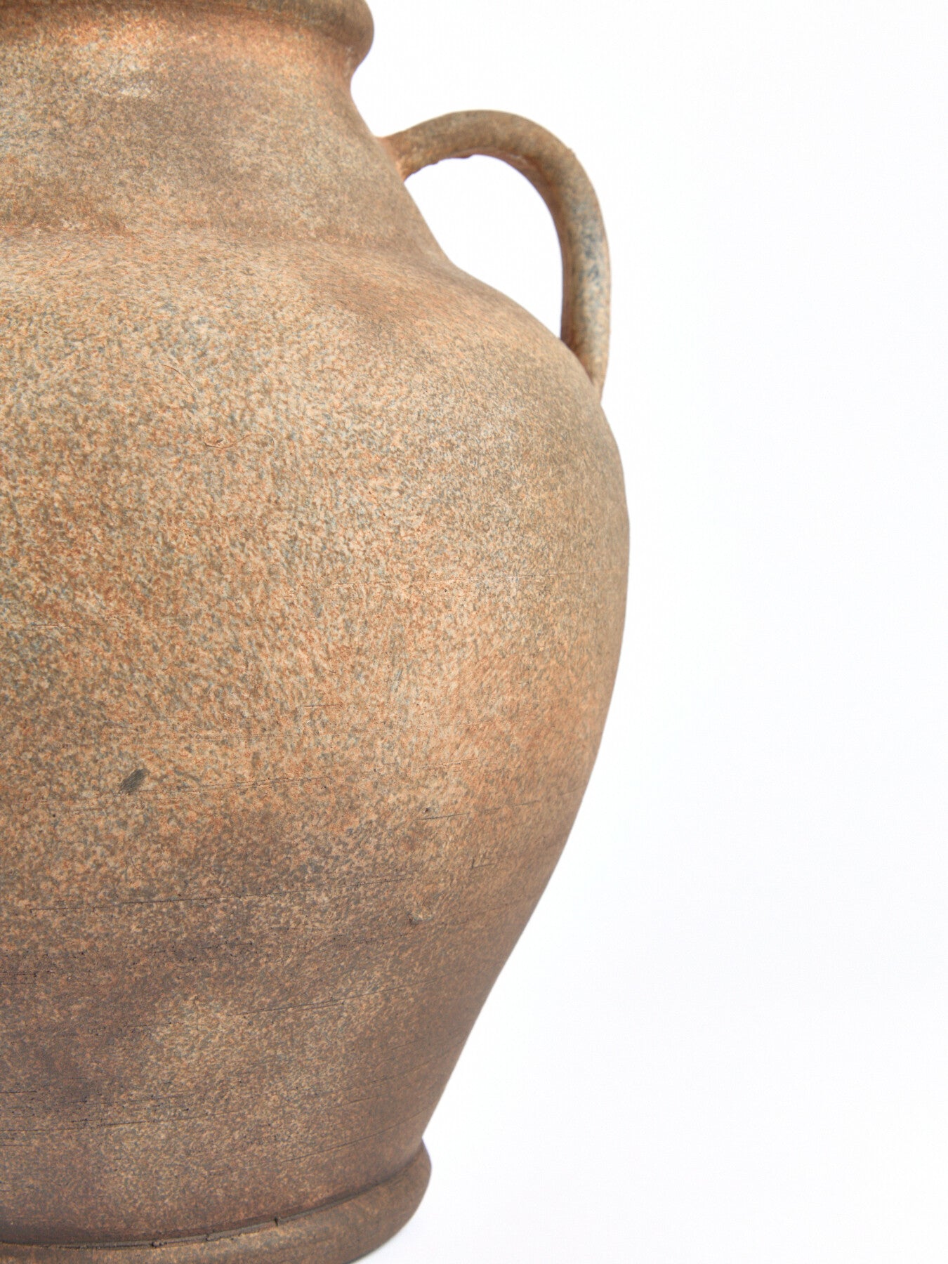 Mottle Effect Terracotta Handle Vase