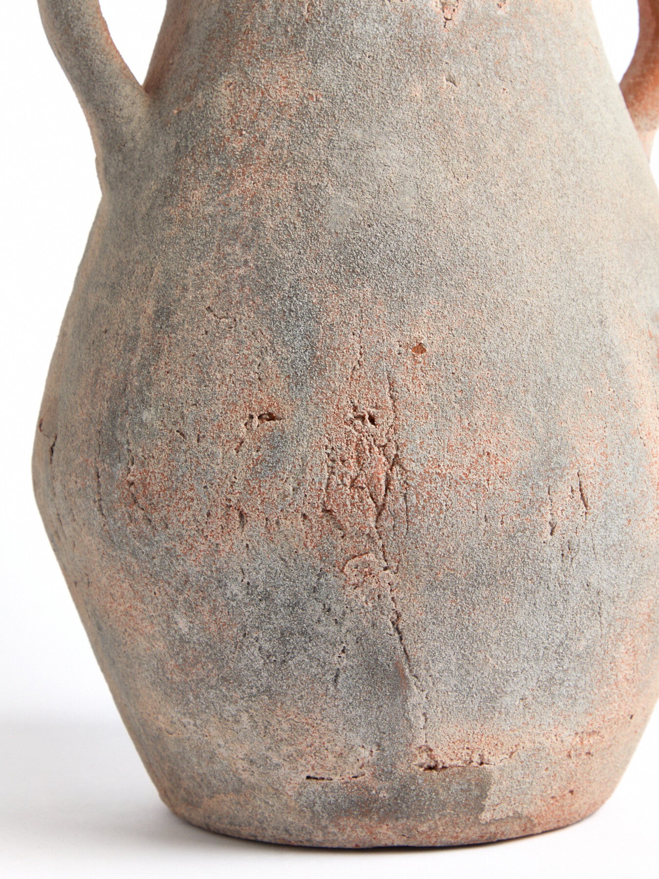 Distressed Terracotta Vase With Handles