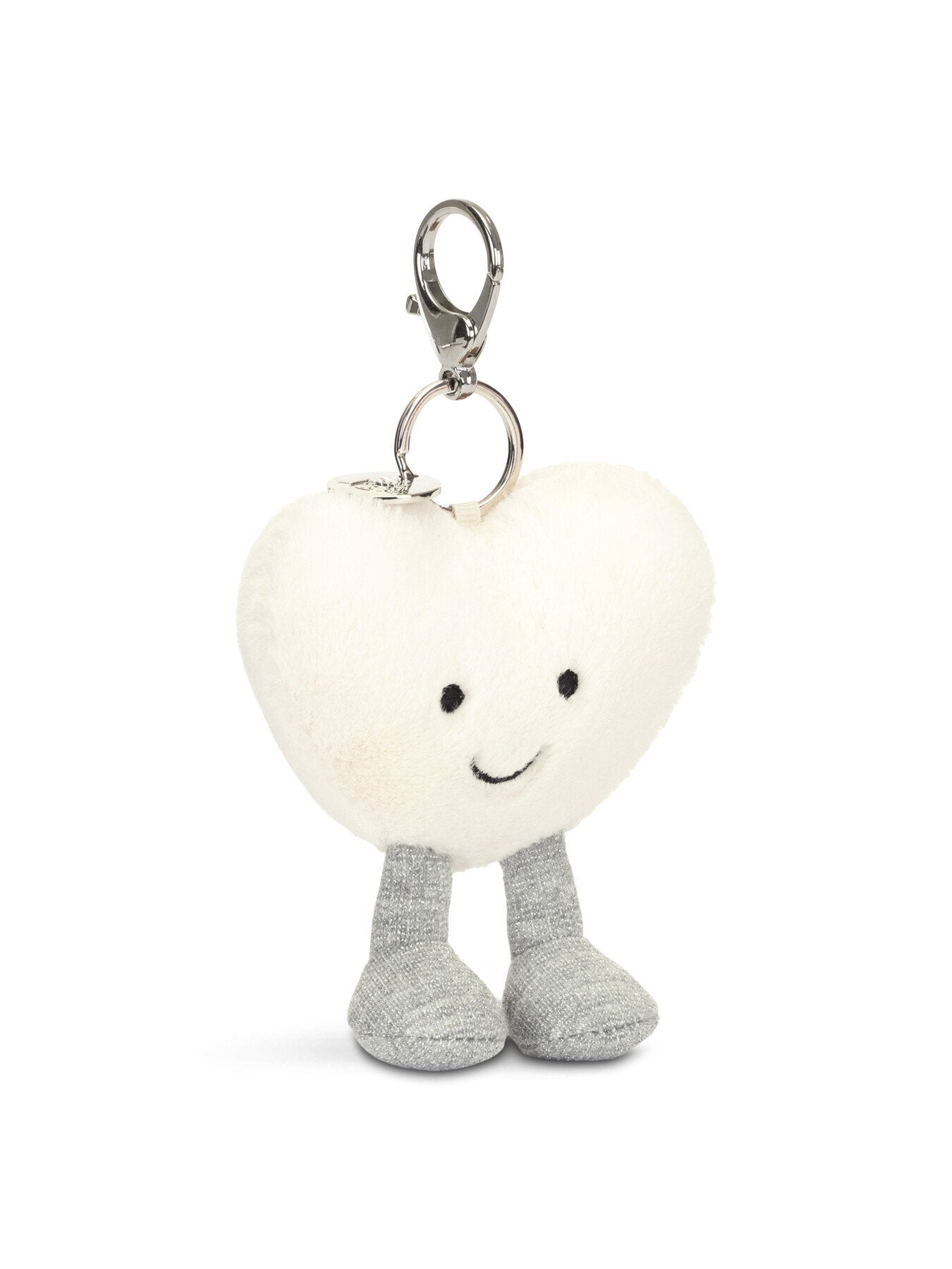 Amuseable Cream Heart Bag Charm