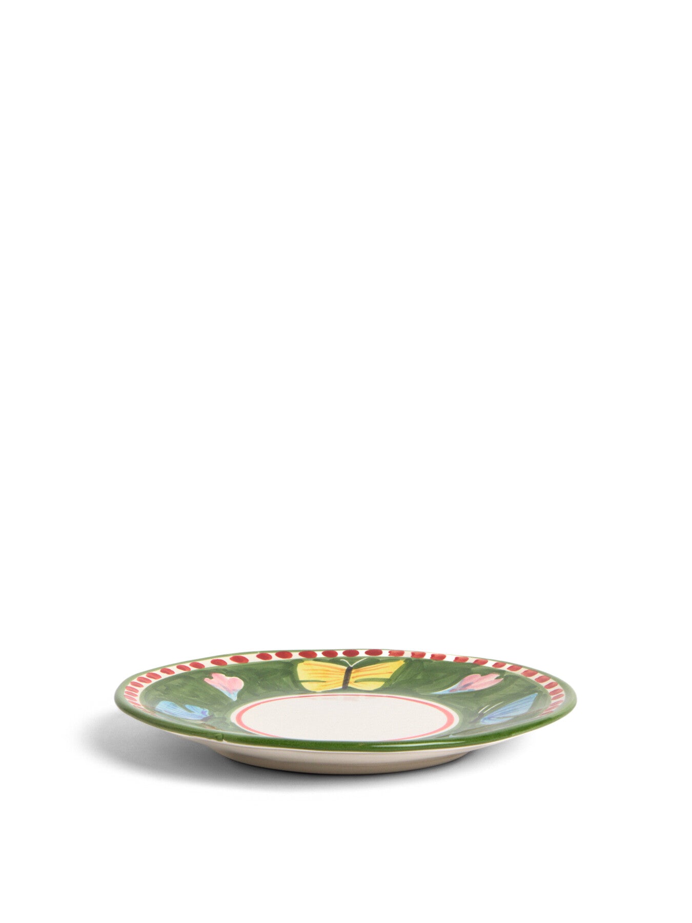 Materia Decorated Butterfly Dessert Plate