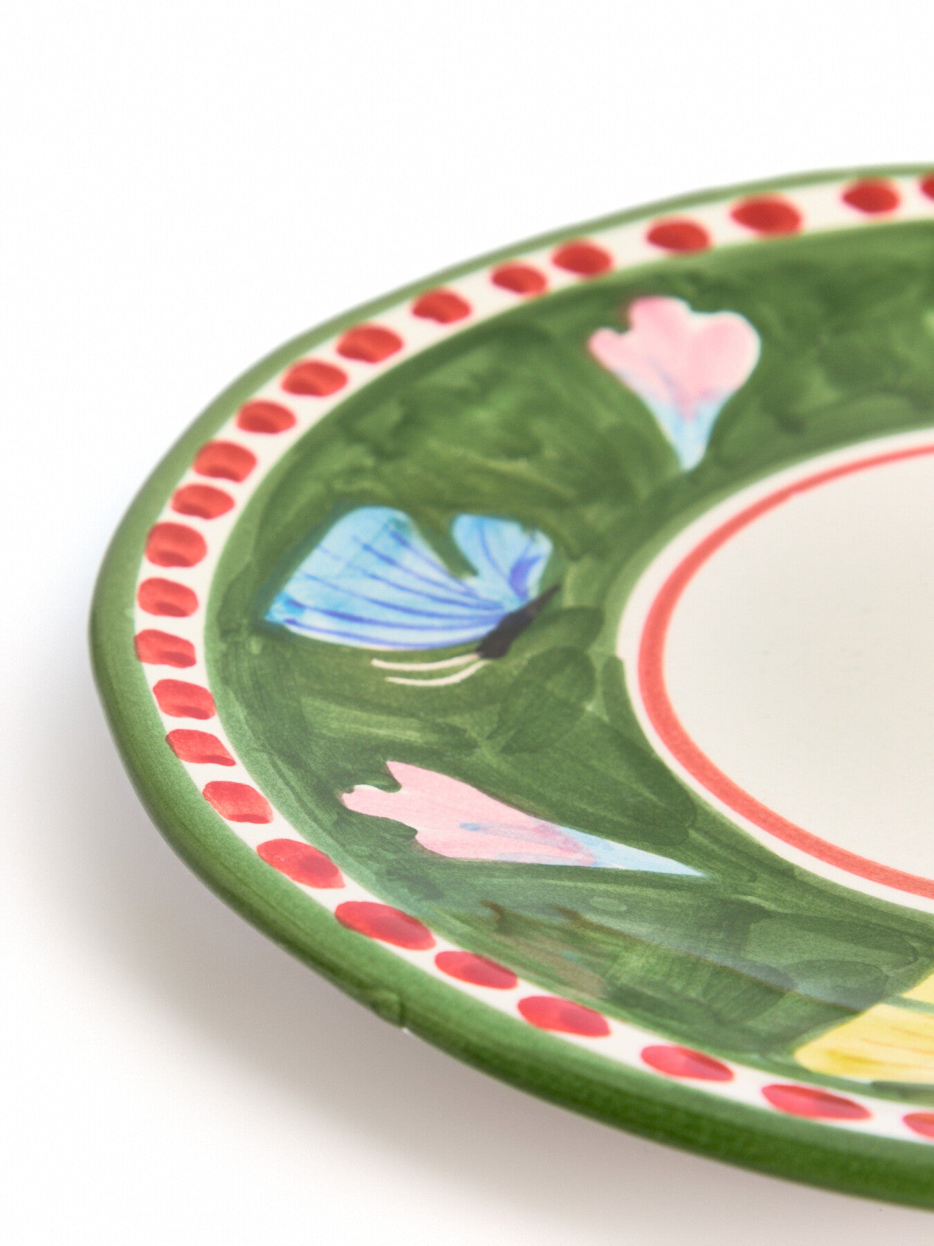 Materia Decorated Butterfly Dessert Plate