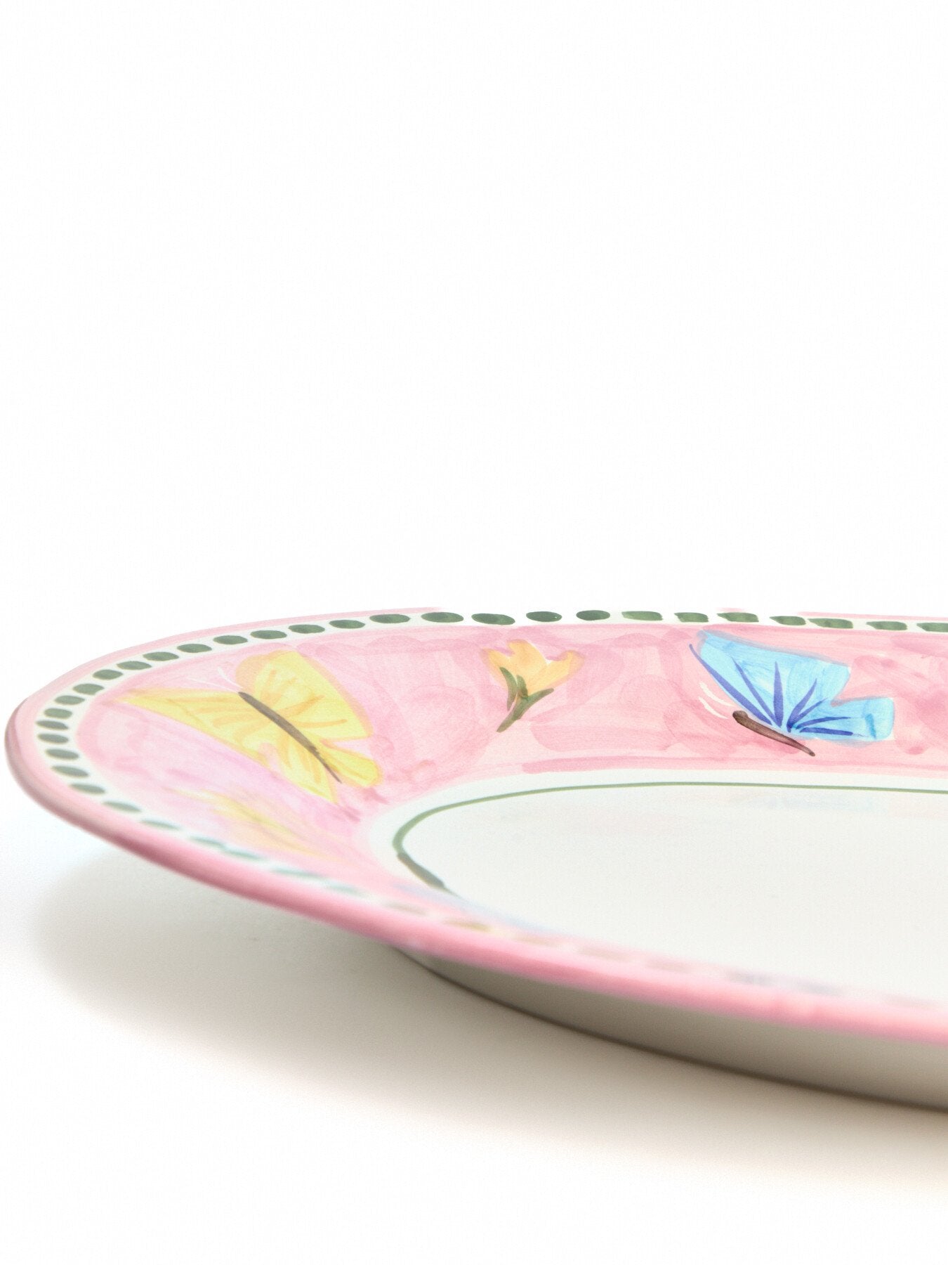 Materia Decorated Butterfly Oval Serving Plate